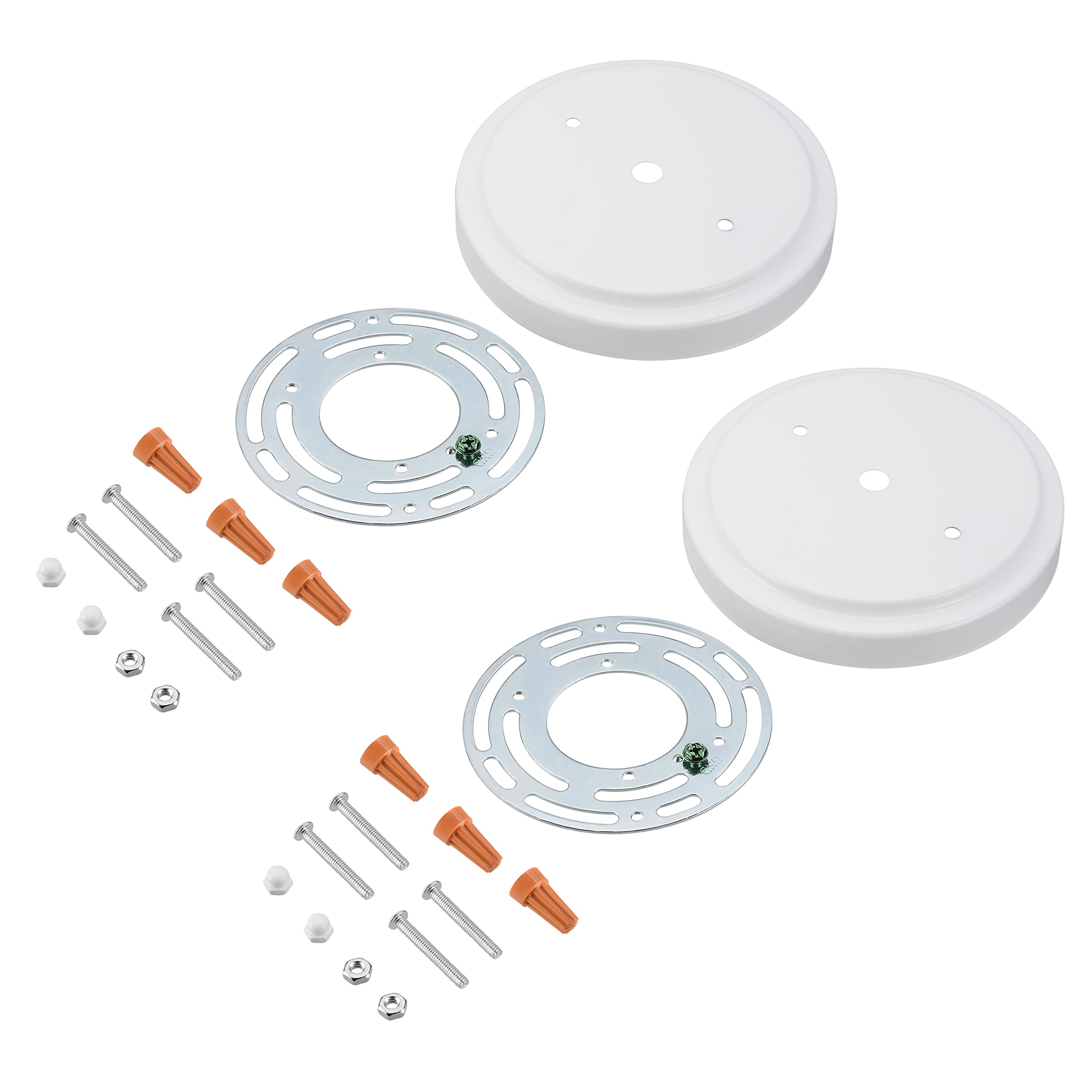 Aspen Creative 21509-22, Transitional Chandelier & Light Fixture Canopy Kit, w/Universal Crossbar, Matte White, 5-1/8 Diameter, 