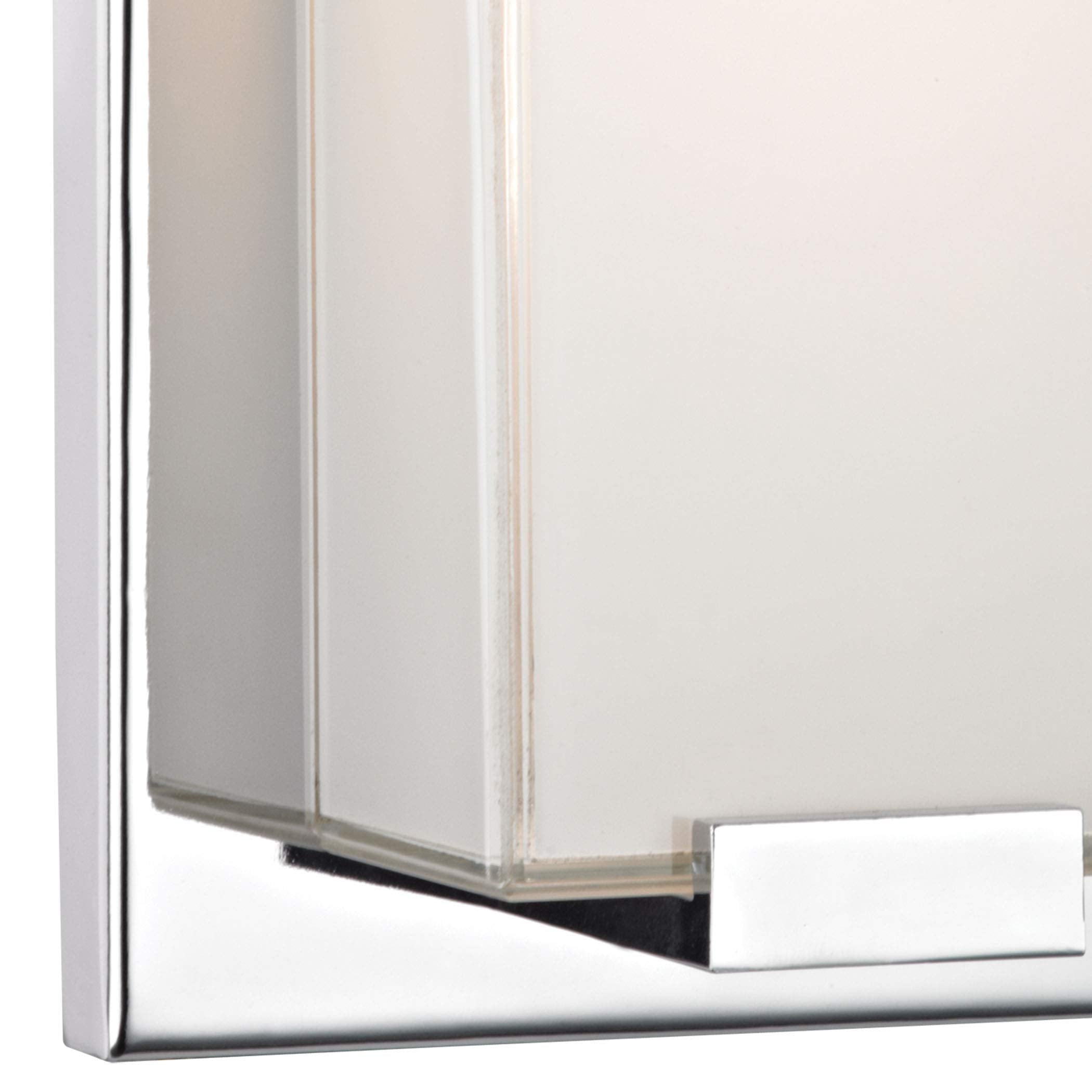 Elk Home Midtown 1-Light Sconce - in Chrome Finish, with White Painted Glass, Modern/Contemporary Style