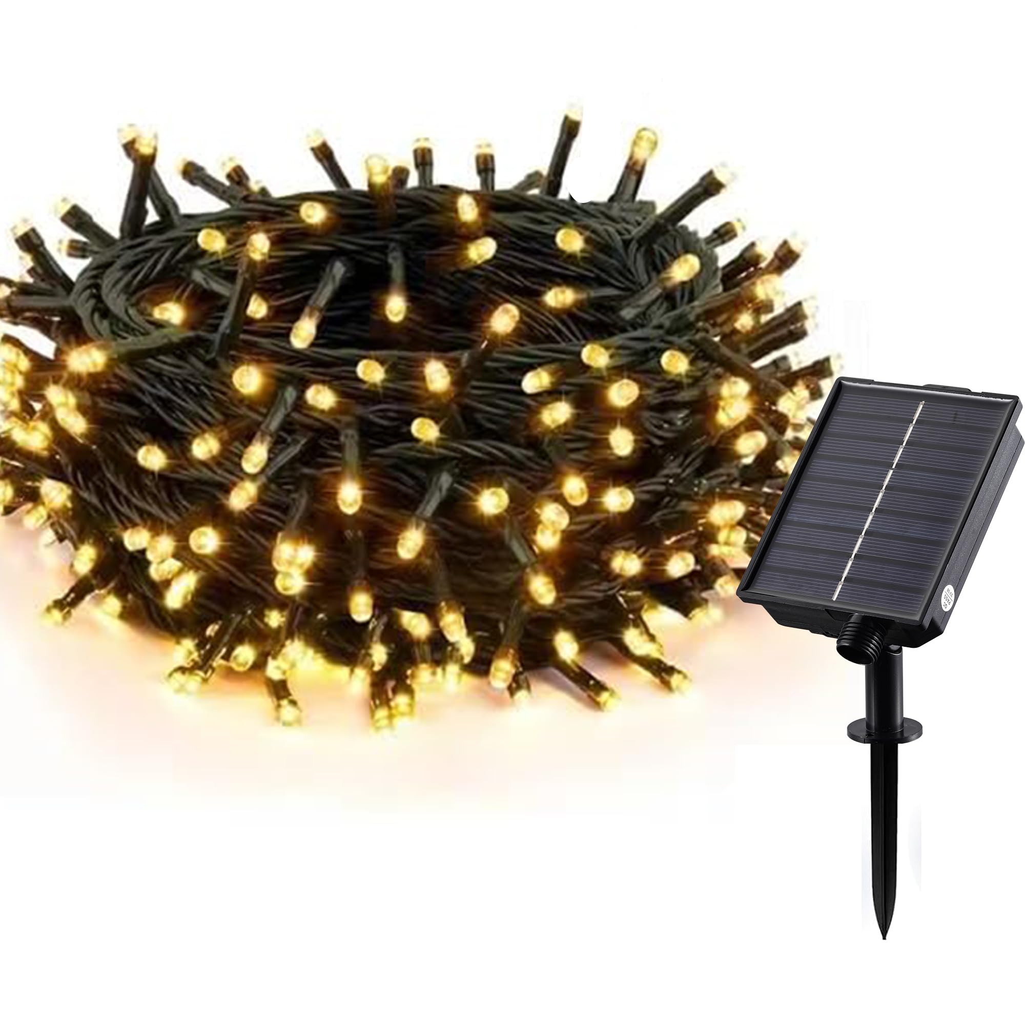 MERRIMAX M Solar Christmas String Lights Outdoor, 33ft 100 LED Solar Fairy Light 8 Modes Waterproof Xmas Lights for Garden, Pati