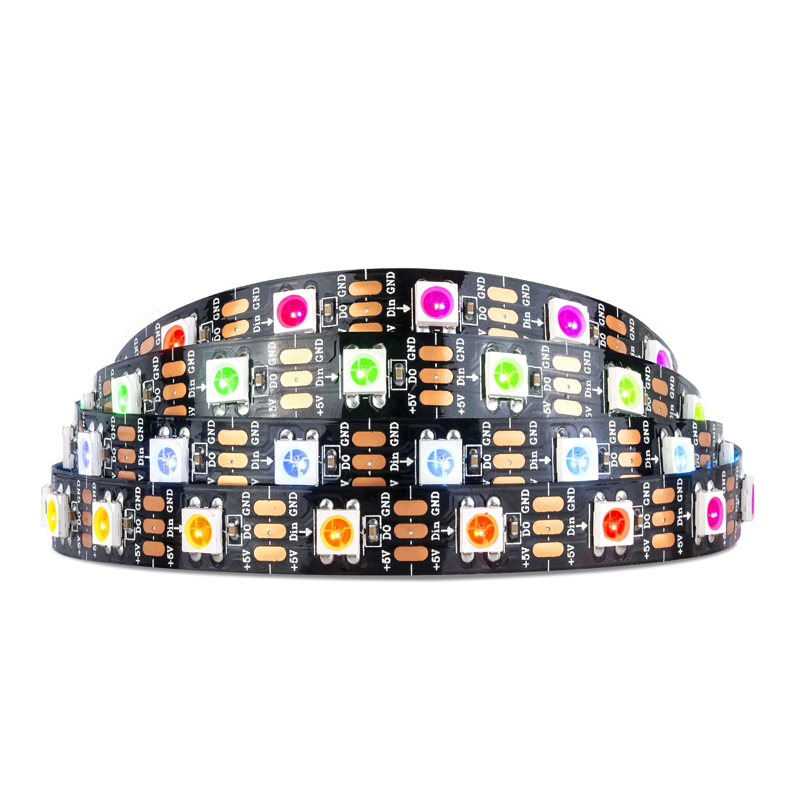 Sezo Ws2812B Led Strip Light 3.3Ft, 144 Rgb Leds, Ip30 Non-Waterproof, Flexible