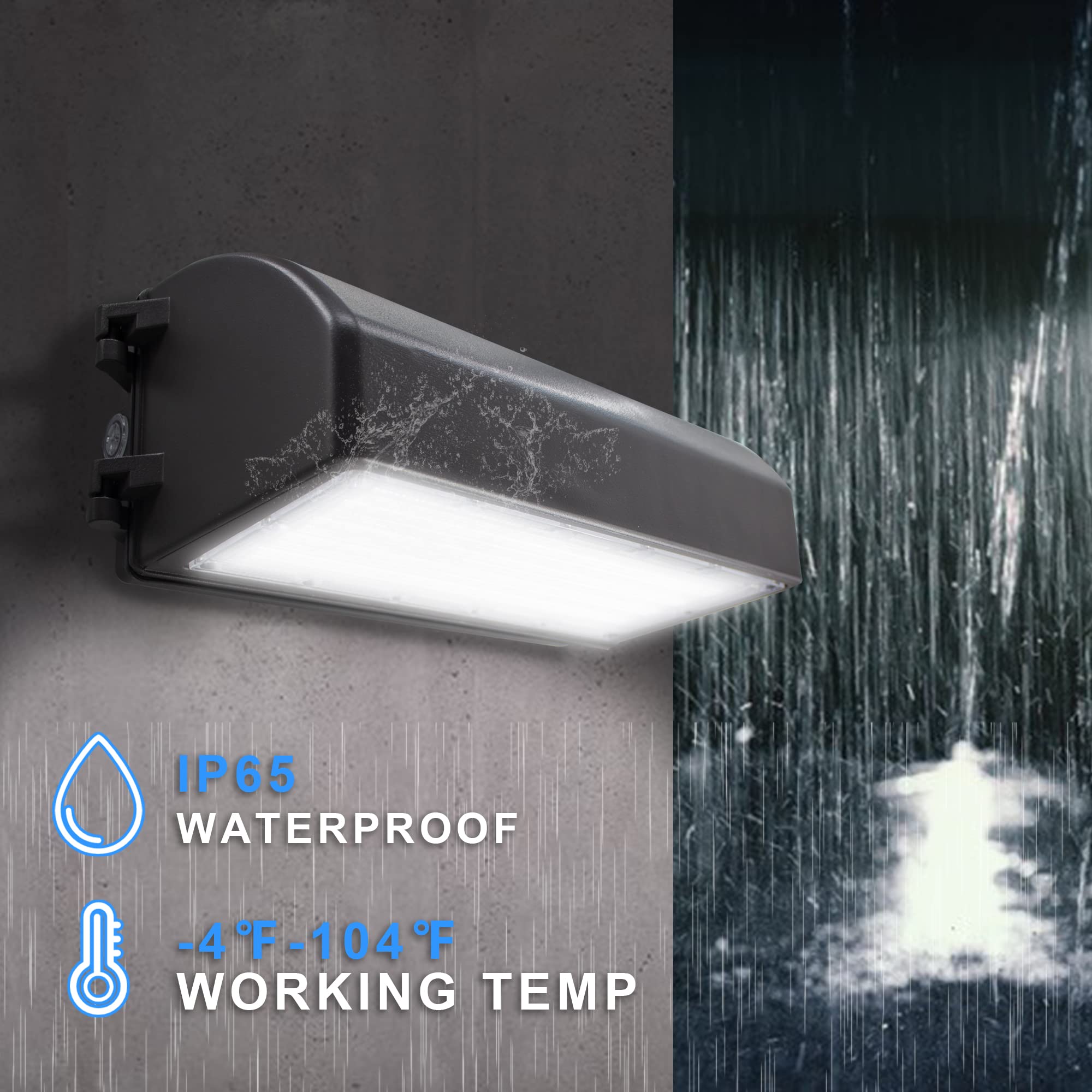 Amptonica Full Cut-Off Led Wall Pack, 35W 4,200Lm Wall Pack Led Replaces 175W Hps/Hid, 5000K Led Wall Pack Outdoor Light Ip65 Wa