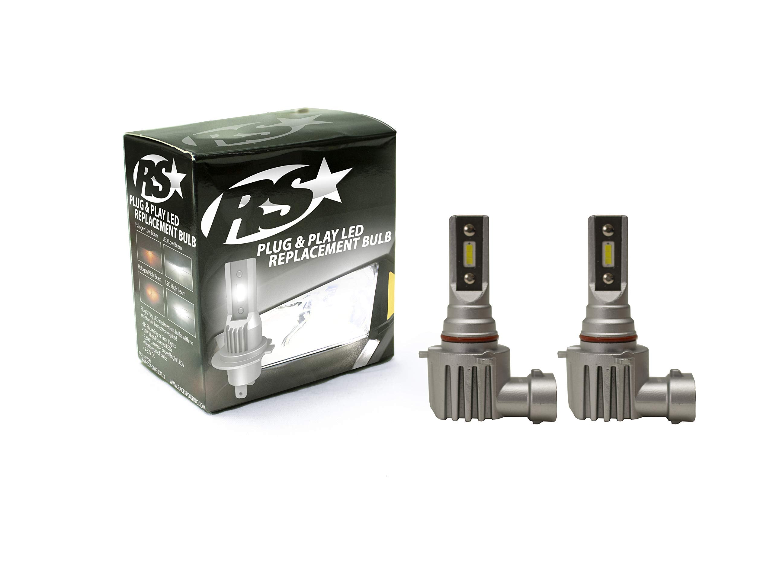 Race Sport Lighting Rspnp9005 9005 Pnp Series Plug N Play Super Lux Led Replacement Bulbs - 1,900 Lux Max Output