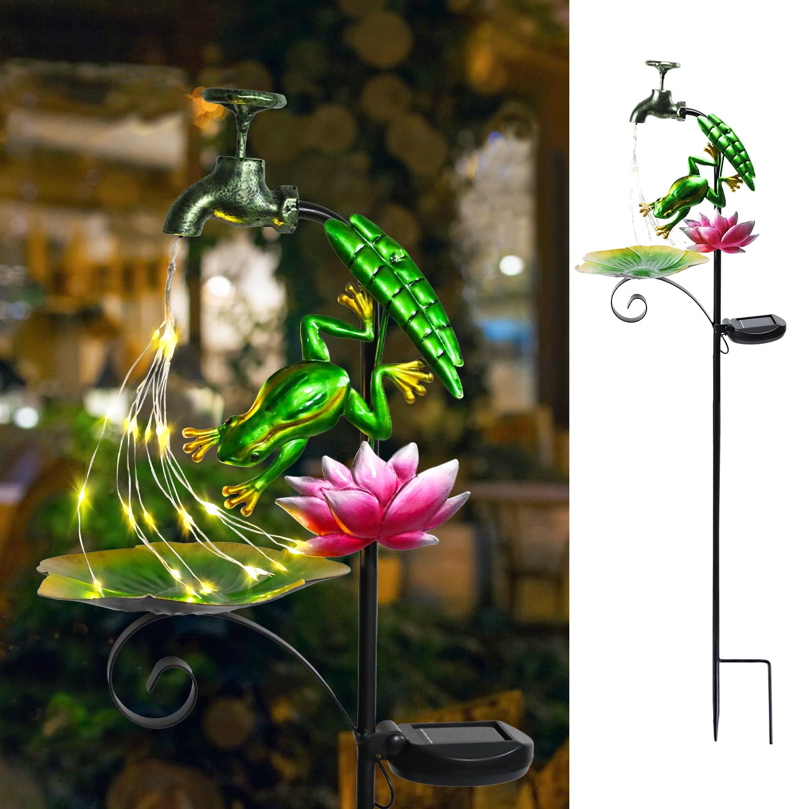 Bshine Frog Solar Outdoor Garden Lights Waterproof Metal Solar