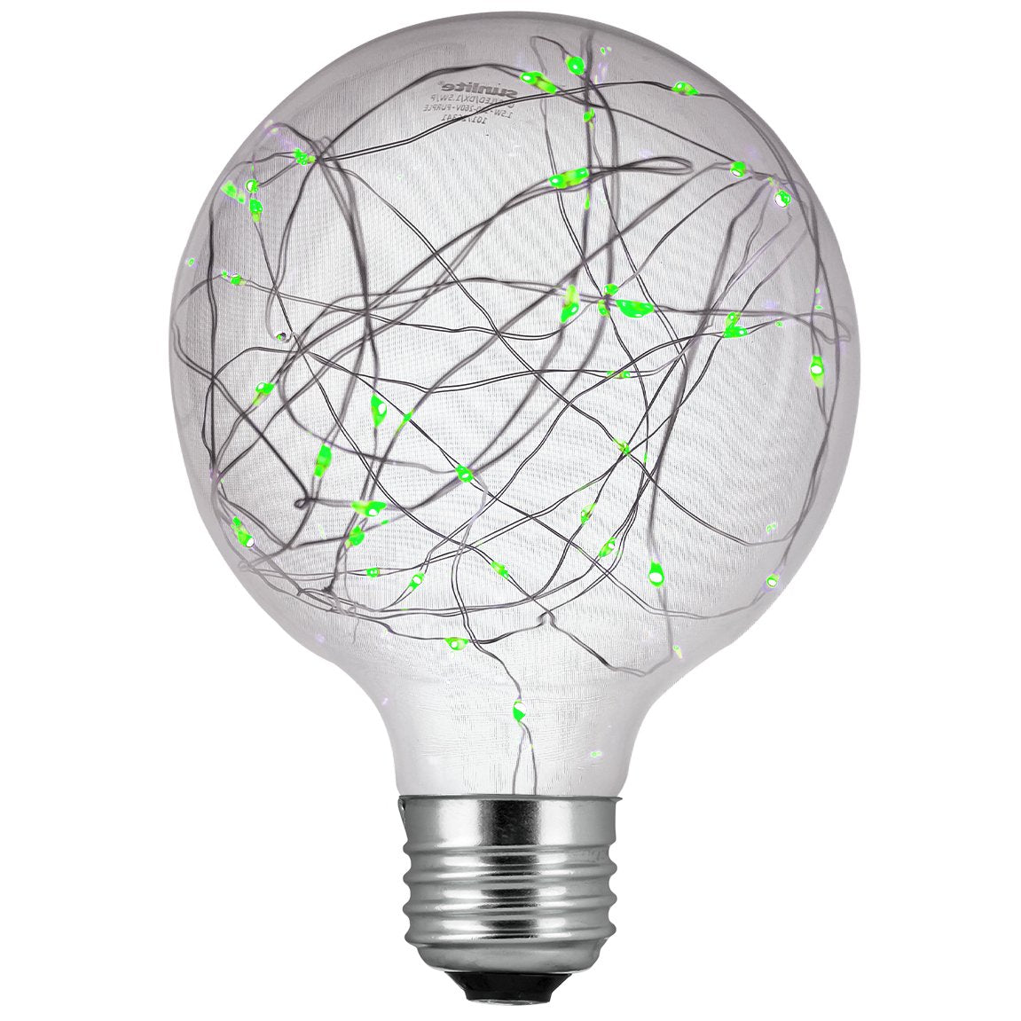 Sunlite 81181 G30 Globe Bulb  LED Fairy-Lights Inside  1.5 Watts  Medium (E26) Base  Non Dimmable  Party Decoration  Holiday Lighting  String Light  Green  1 Count