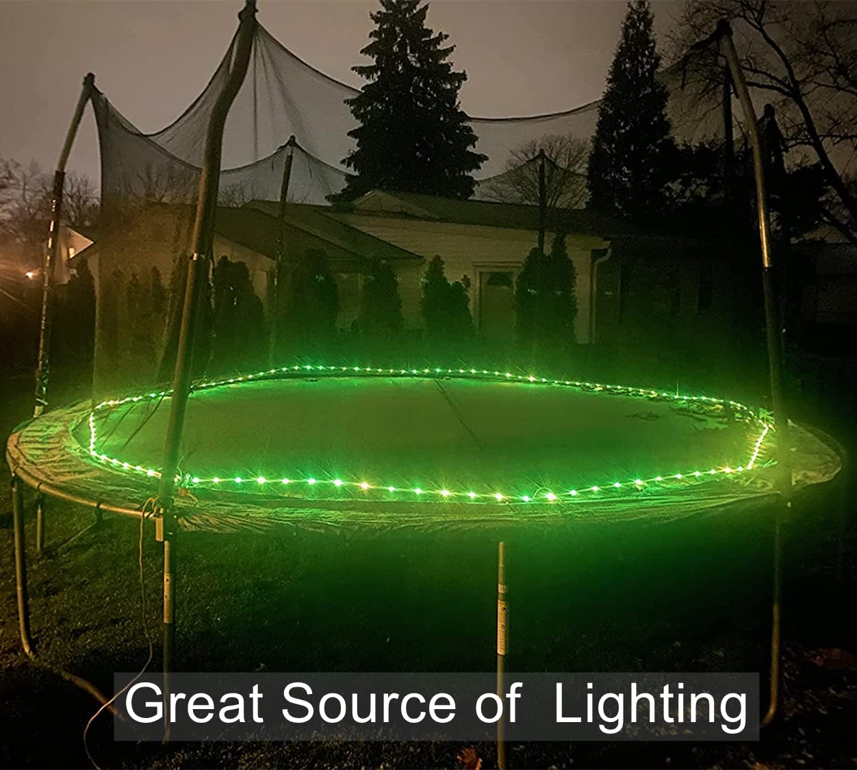 Qitong 33Ft Green Solar Rope Lights, 100 Led Waterproof Twinkle Fairy Lights For Outdoor Use