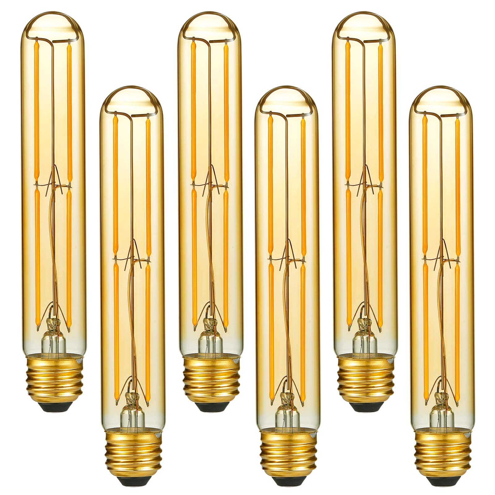 Litehistory E26 Led Bulb Dimmable 6W Led Bulb Equal 60 Watt Light Bulb Warm White 2200K Amber Edison Bulb Ac120V 450Lm T10 Led B