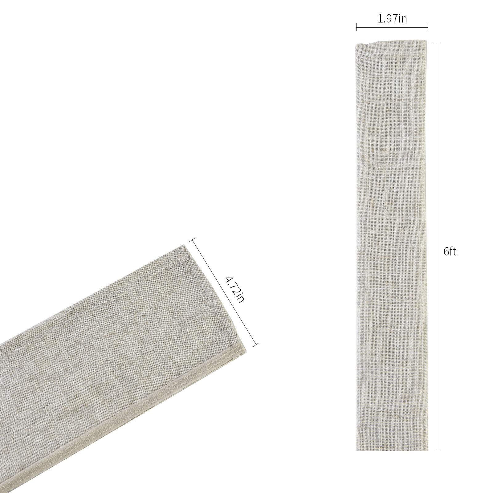Aory Fabric Cord Cover for Electric Wire and Lamp Chain, 6 Feet, Bleached Linen Color, Model BL 01