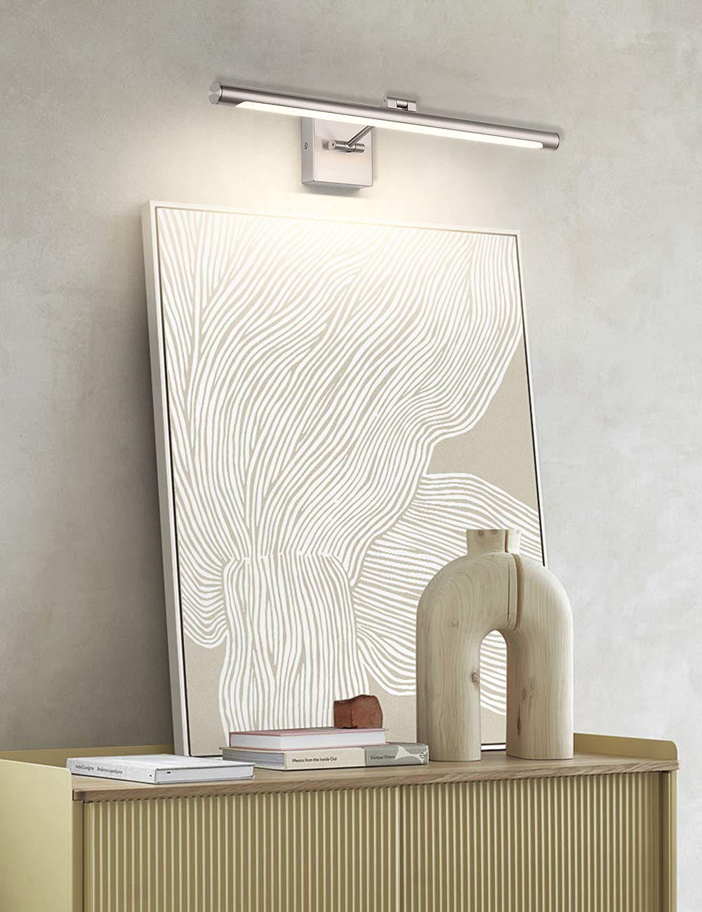 Joosenhouse LED Picture Light Fixture 24.4in Brushed Nickel 14W Non-Dimmable Model 7110