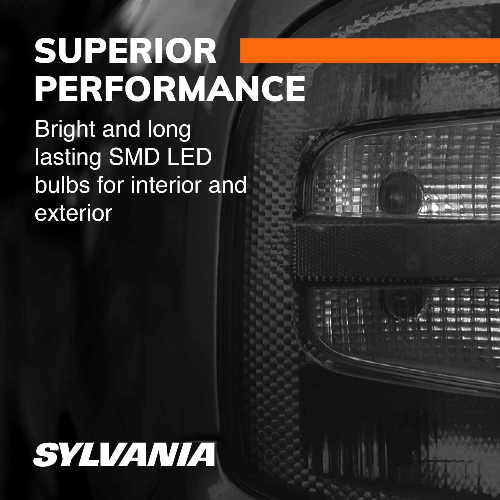 SYLVANIA - 194 T10 W5W LED Amber Mini Bulb - Bright LED Bulb, Ideal for Interior Lighting (Contains 2 Bulbs)