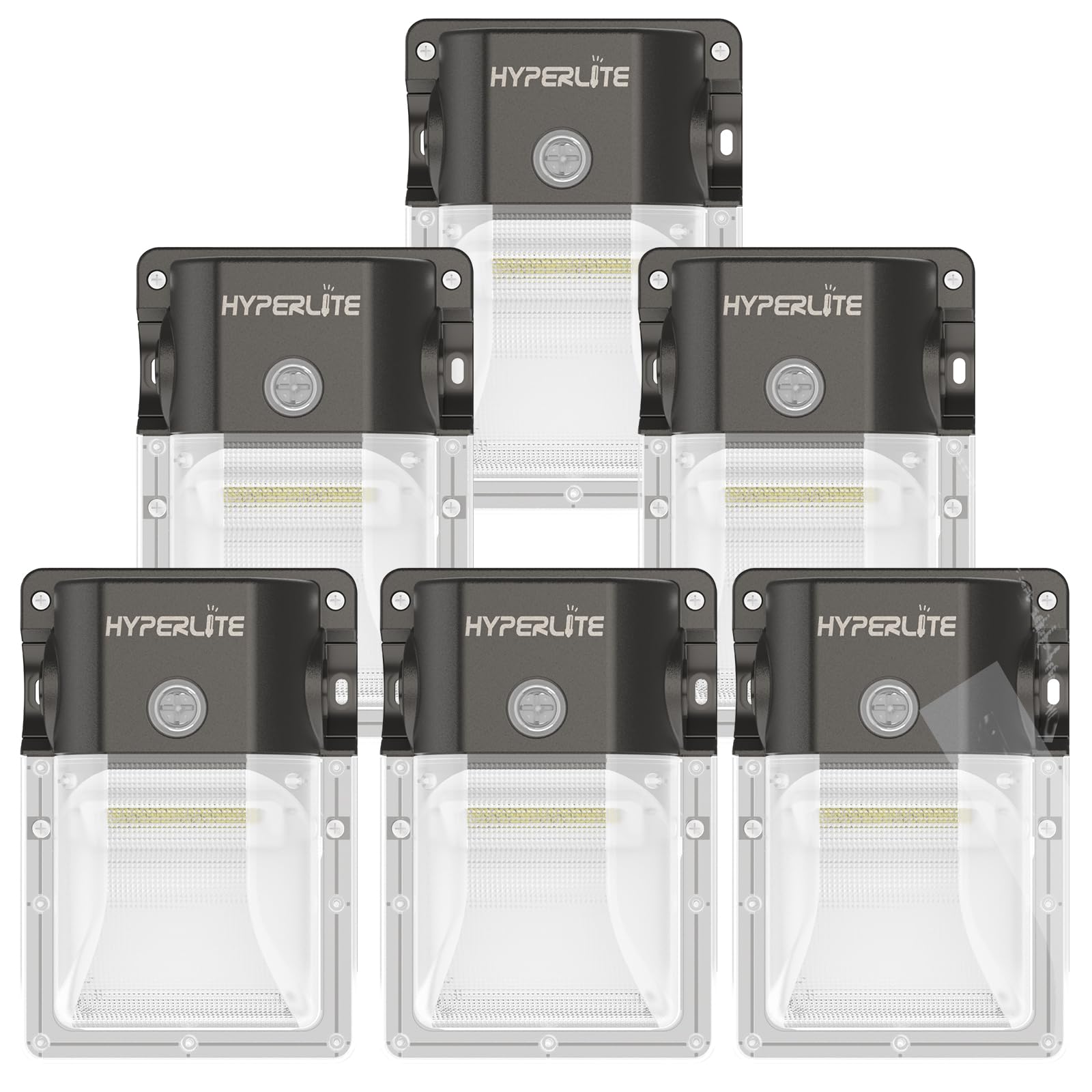 HYPERLITE LED Wall Pack Light: 30W 3600lm 5000K Daylight Dusk to Dawn Outdoor Lighting - 120Vac IP65 Waterproof LED Wall Lights 