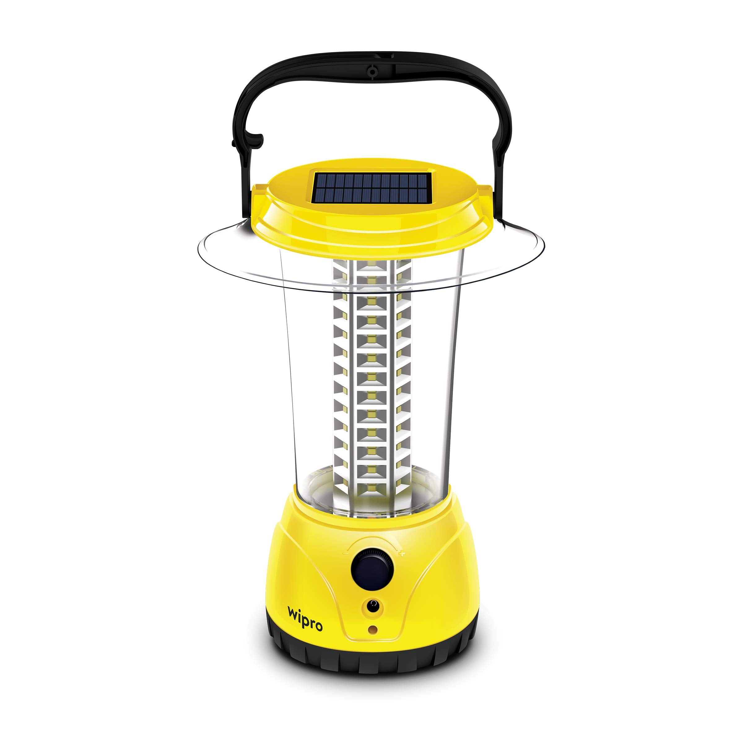 Wipro Coral Plus Rechargeable Solar LED Lantern (Pack of 1, Yellow)