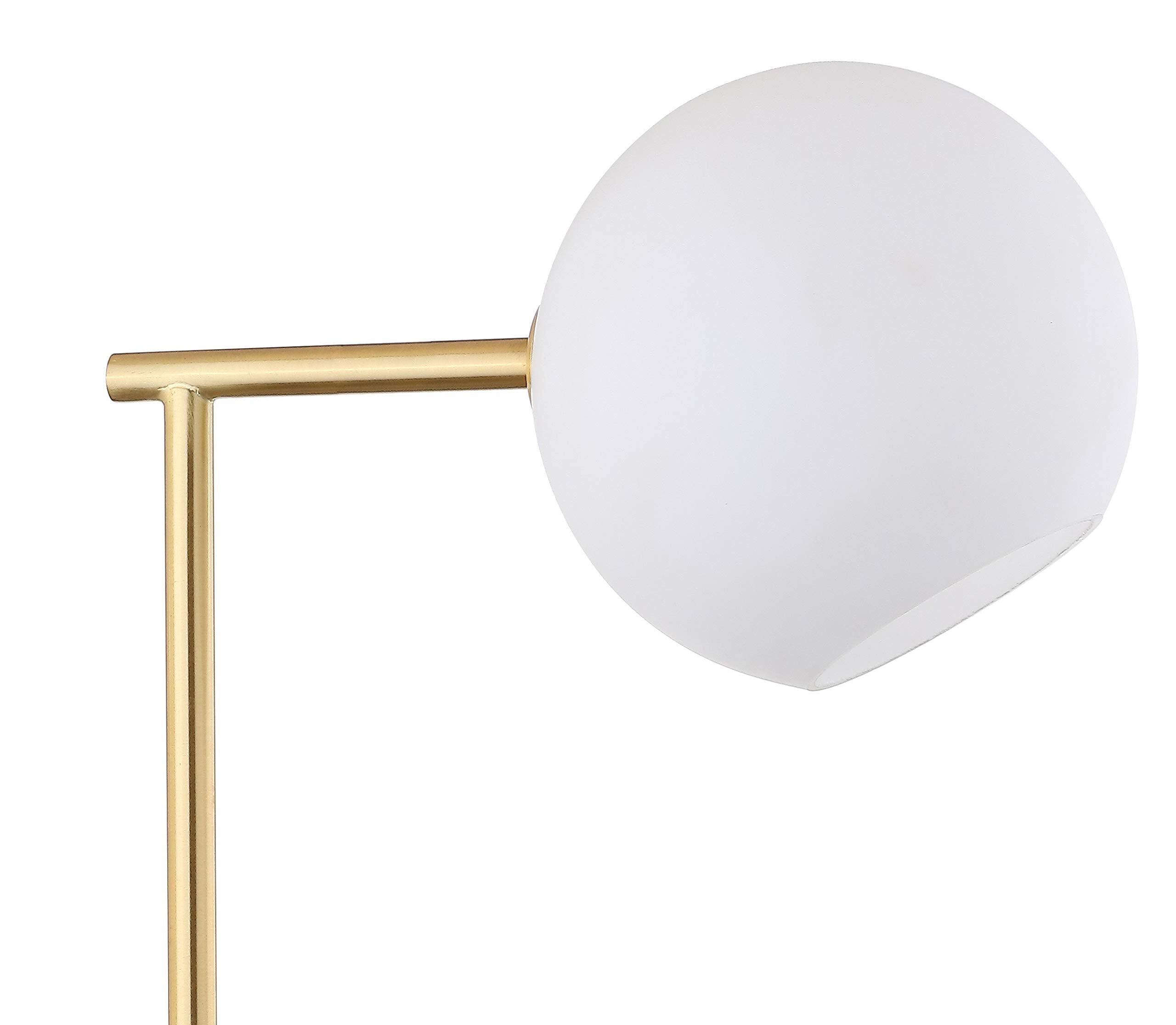 JONATHAN Y Charles 20.5in Metal/Marble LED Table Lamp, Gold/White, Model JYL1000A, Contemporary Design for Bedroom, Living Room, Office