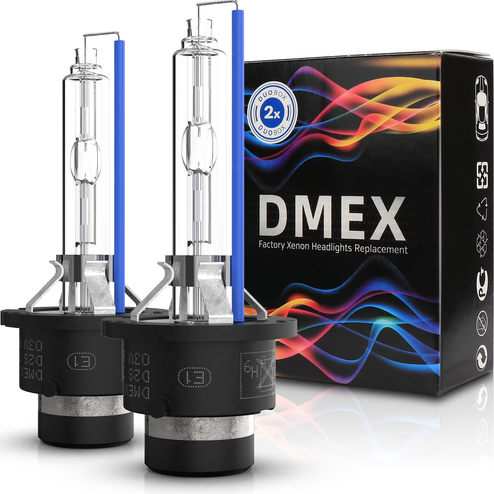 DMEX D2S Xenon Headlight Bulbs - 8000K White Blue - 35W - Pack of 2