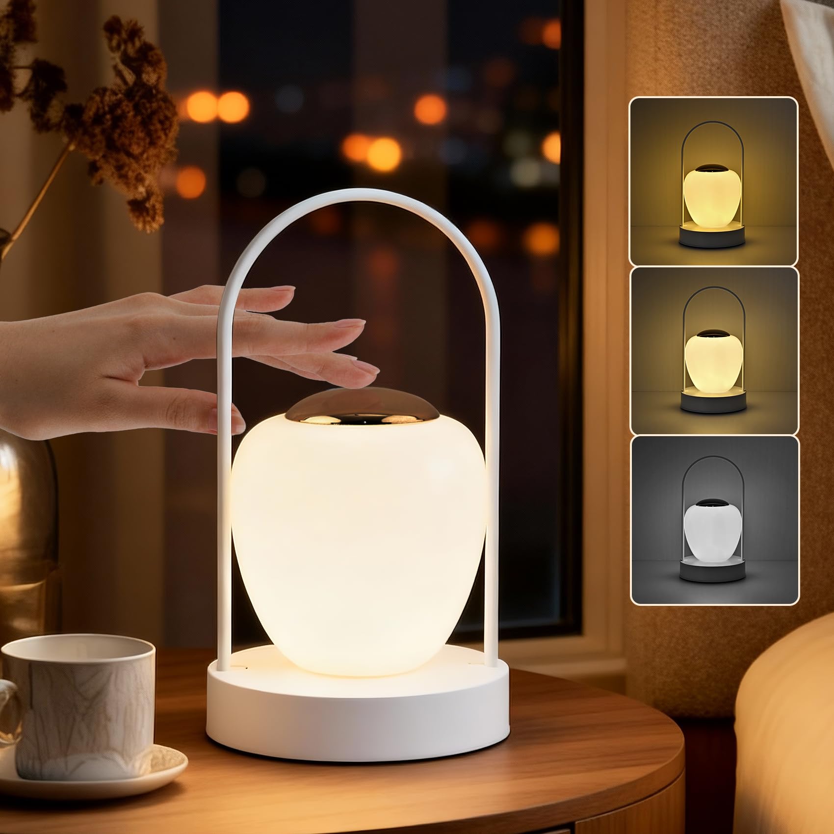 Touch lamp night light for kids lights rechargeable lights suitable for bedroom desks terraces outdoor tables.Dimmable LED eye-protection night light also an ideal gift for teenagers and nurses