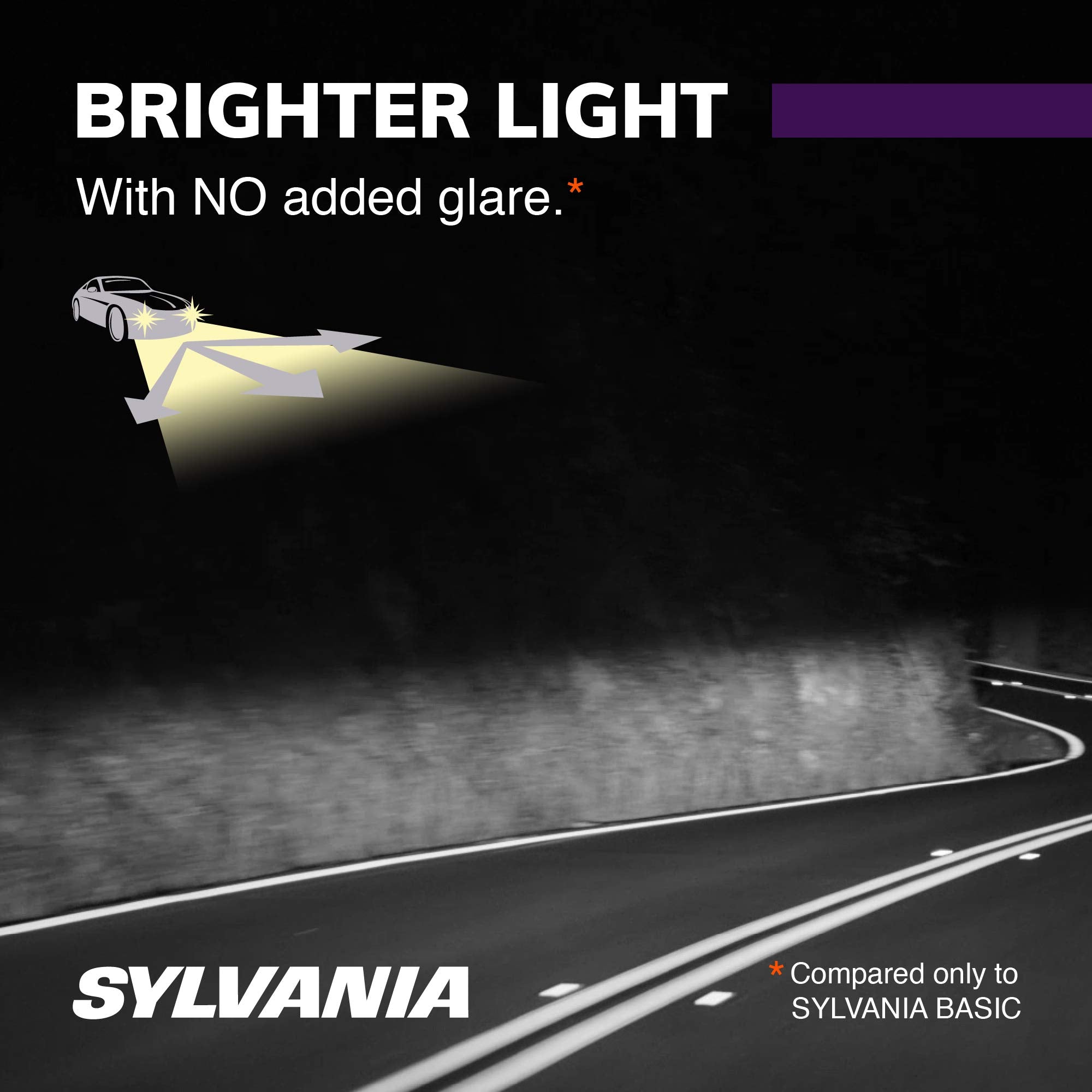 SYLVANIA 9005 XtraVision Halogen Headlight Bulb - High-Performance, No Glare, Black, 2 Pack