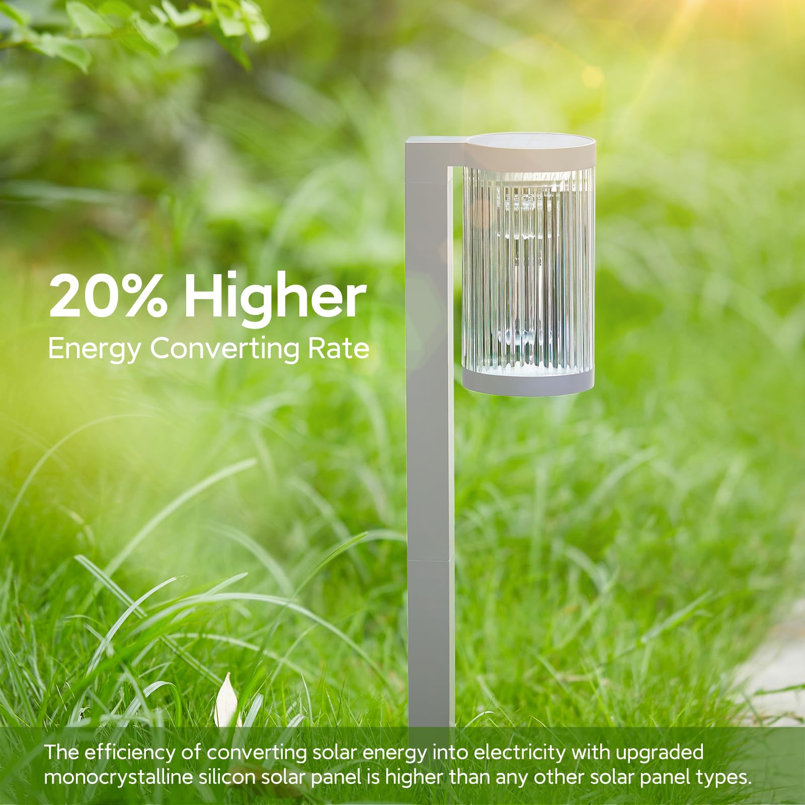 ELECLINK Solar Pathway Lights, 2 Pack, Up to 12Hrs, IP65 Waterproof, Cool White, Model DC-309-WHITE-2P
