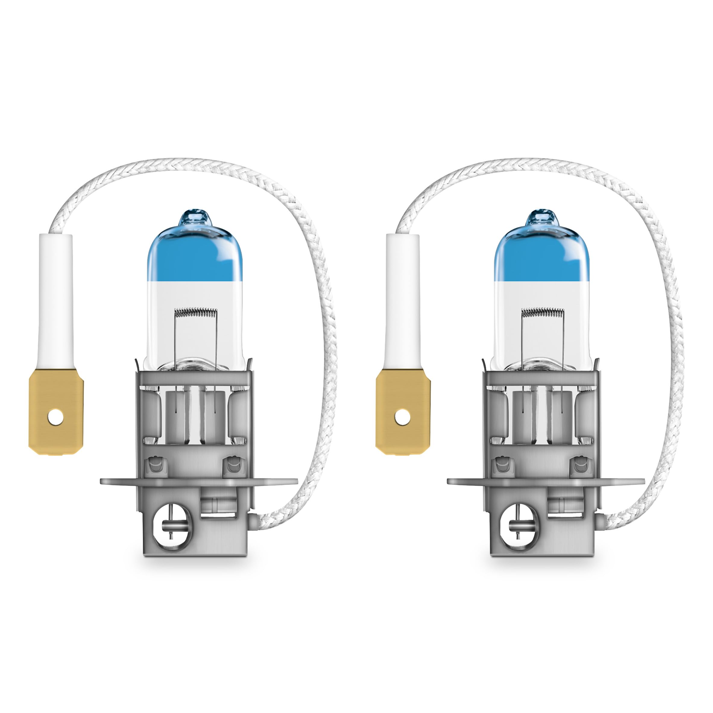 OSRAM Night Breaker Laser H3 Halogen Headlight Bulb, +150% Brightness, 12V, 2 Lamps, White, Model 64151NL-2HB