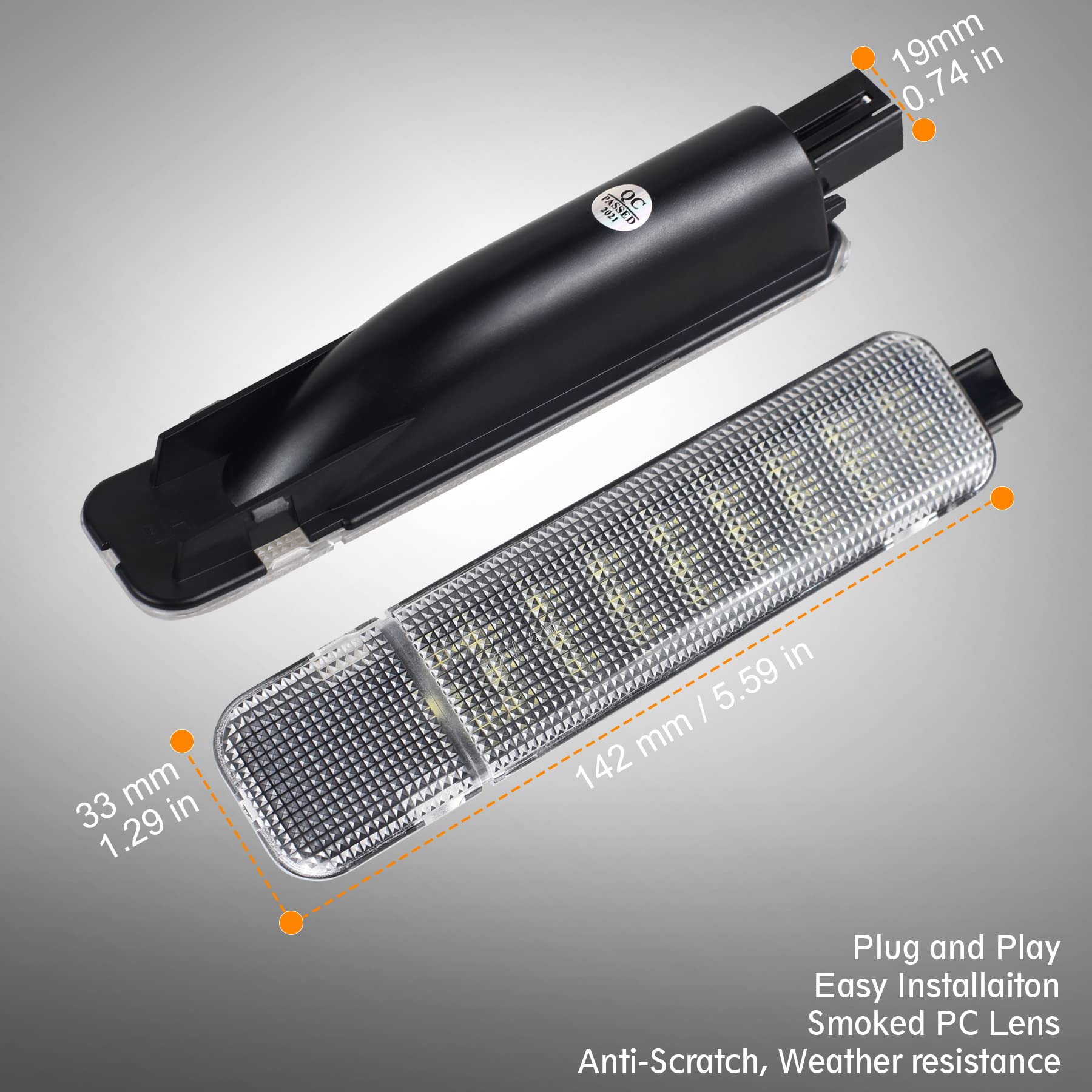 Ndrush Interior Light Led Door Panel Courtesy Light Warning Light Lamp Assembly Compatible With Silverado/Sierra C/K 1500 2500 3