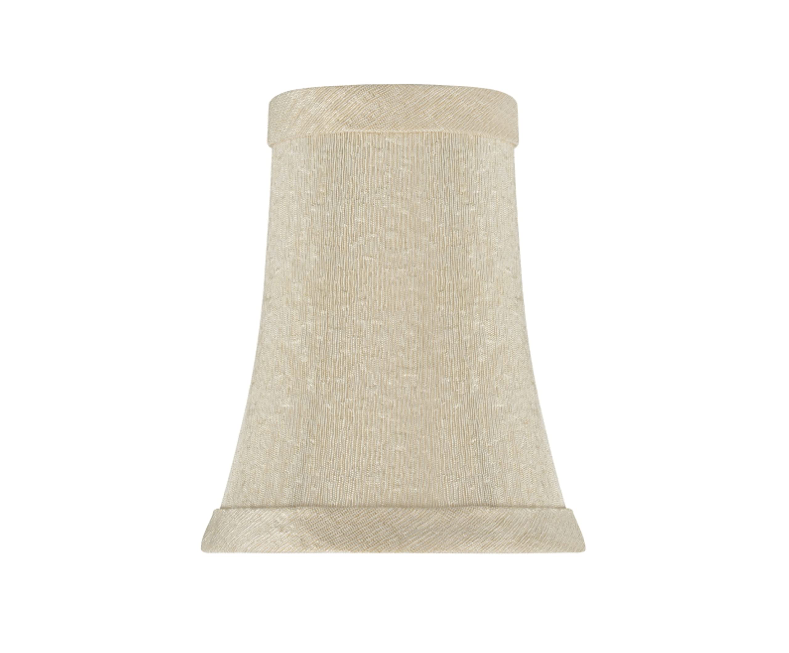 Aspen Creative 30013-6A, Bell Clip-On Chandelier Lamp Shade, Butter Creme, 2 1/2&quot; Top X 4&quot; Bottom X 5&quot; Slant Height, Set Of 6