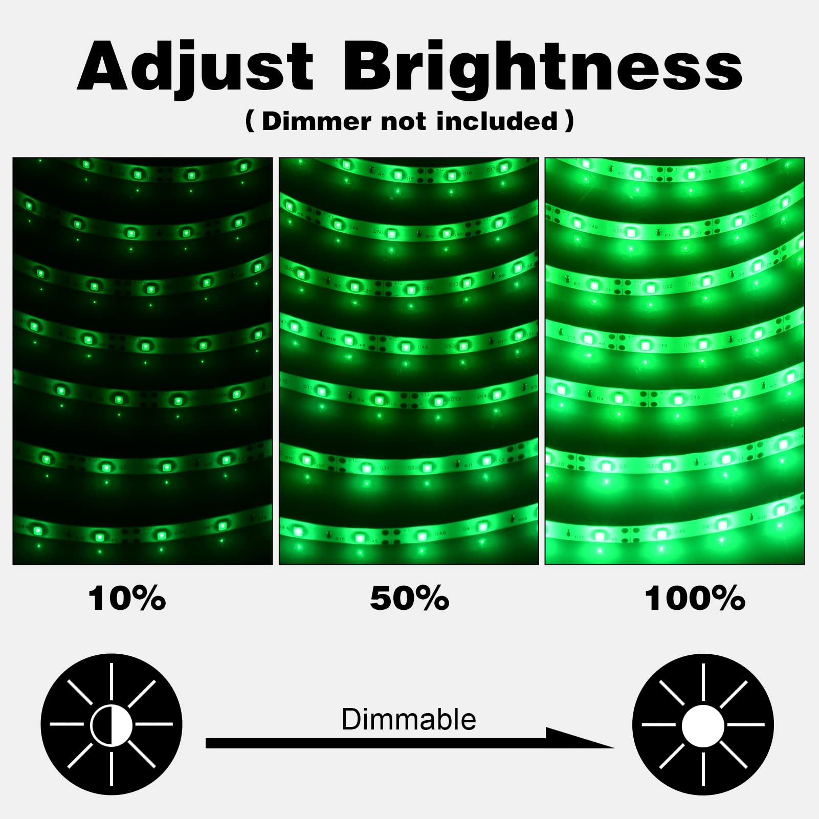 Inextstation 12V Led Light Strip Ip65 Waterproof Green Led Strip Lights 16.4Ft/5M Cuttable 300 Smd 2835 Led Tape Flexible Led Li