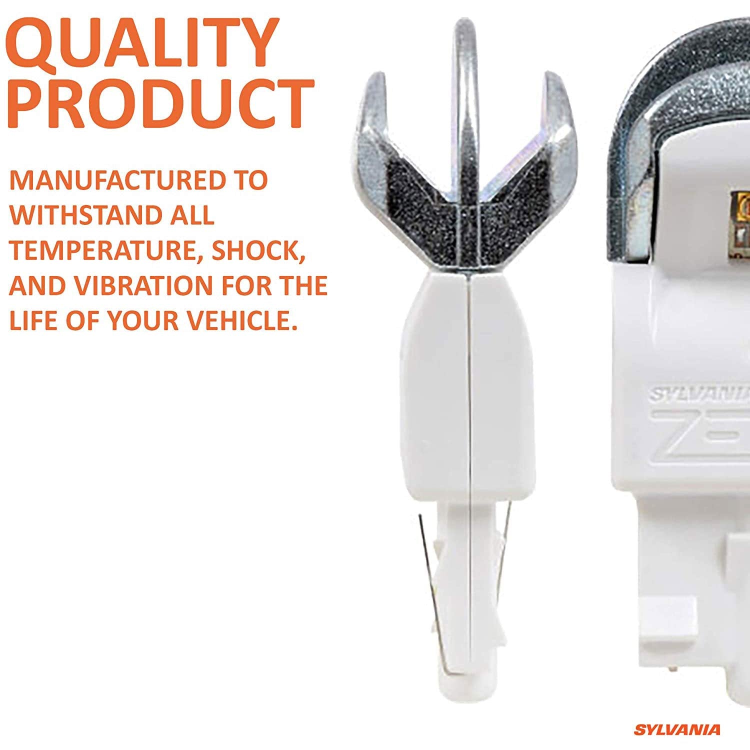 SYLVANIA 7443 T20 ZEVO LED Bulb - Amber, Ideal for Park and Turn Signals, 2-Pack
