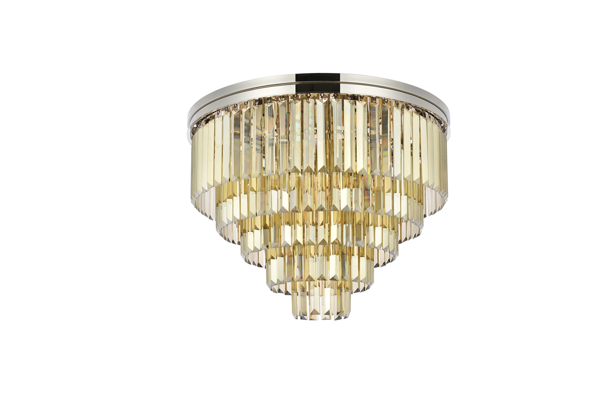 Elegant Lighting Urban Classic 1231F32PN-GT/RC Sydney 17-Light Flush Mount, Polished Nickel