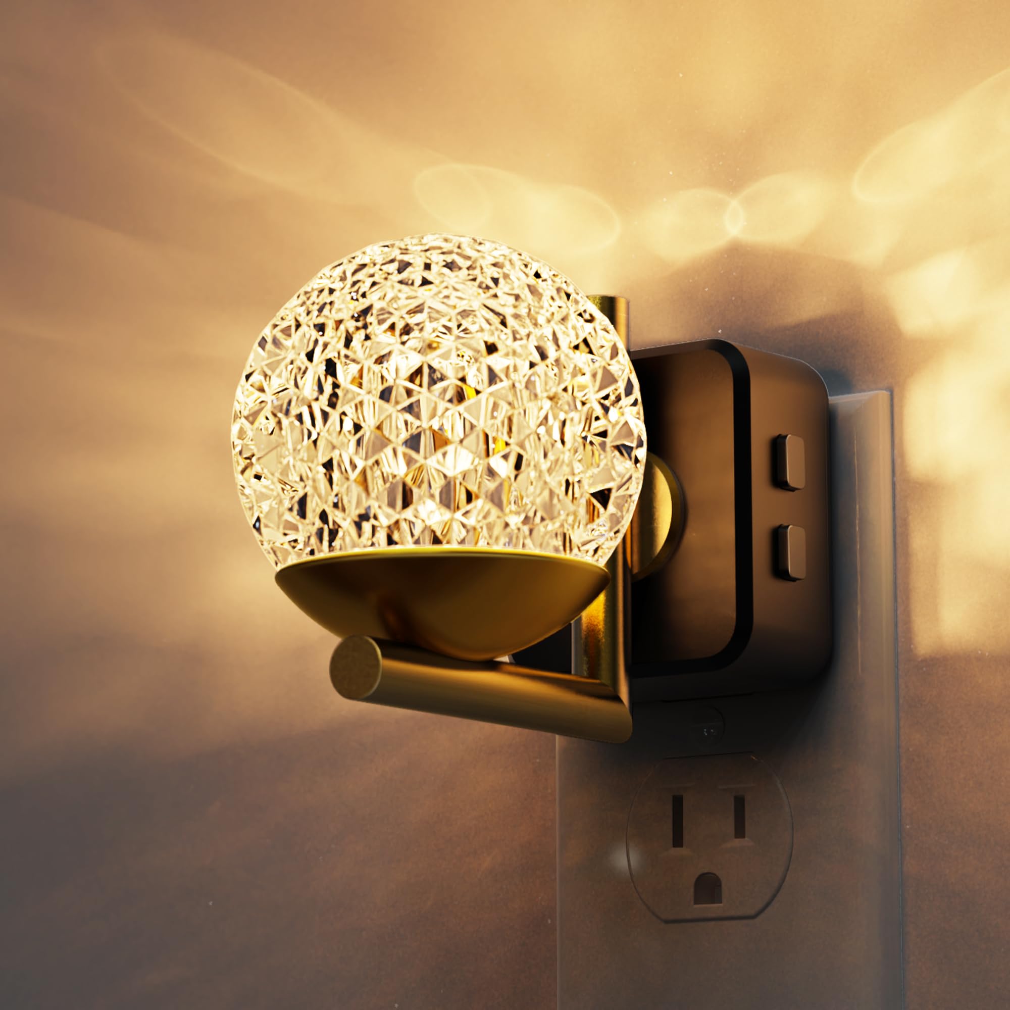 L LOHAS LED Night Lights Plug Into Wall,Dusk to Dawn Sensor,10-Color RGB Dimmable Night Light, 180Rotating Plug in Night Light f