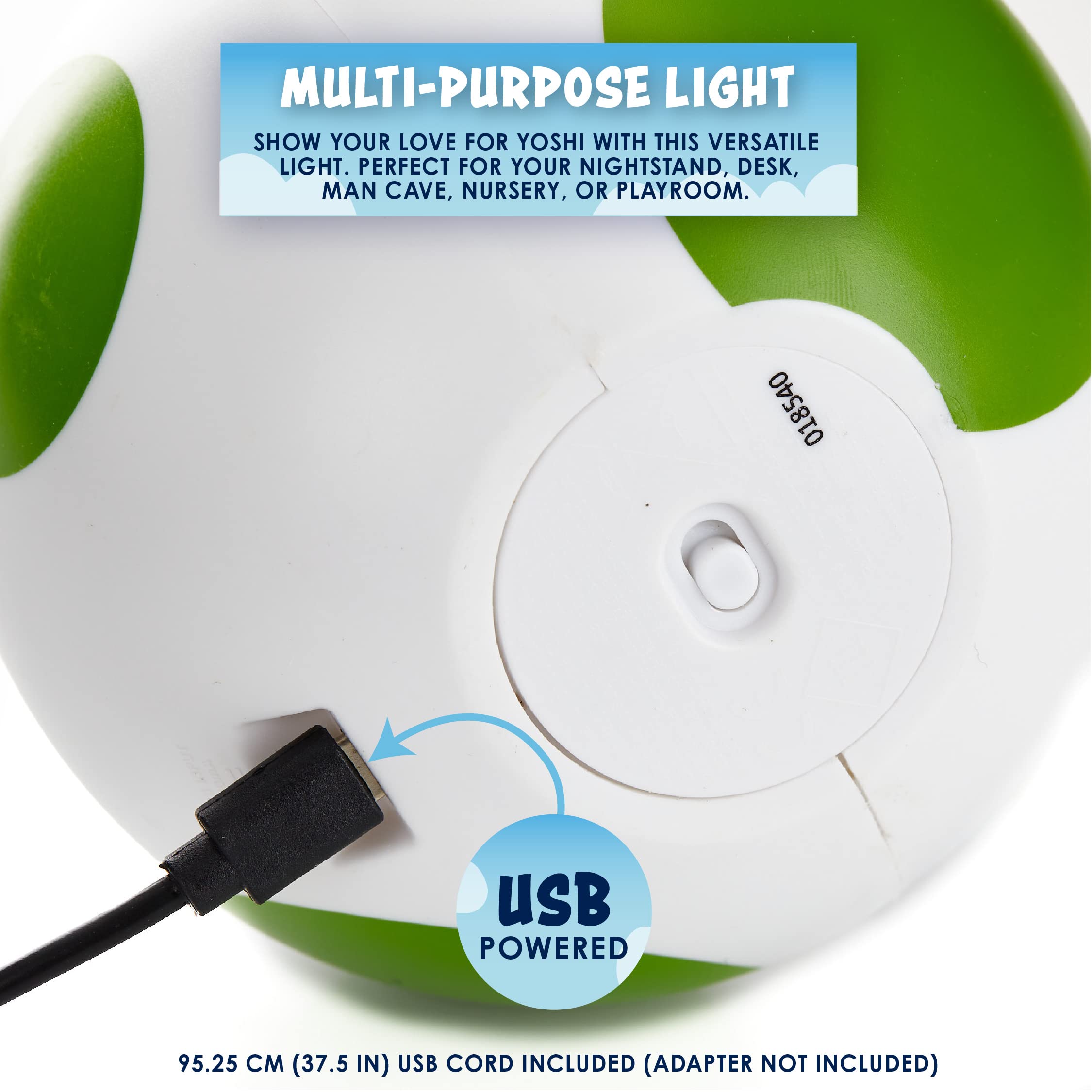 Paladone Yoshi Egg Light - Super Mario Room Décor - 8"x7" Multicolor - Official Nintendo Merchandise - Model PP4908NN