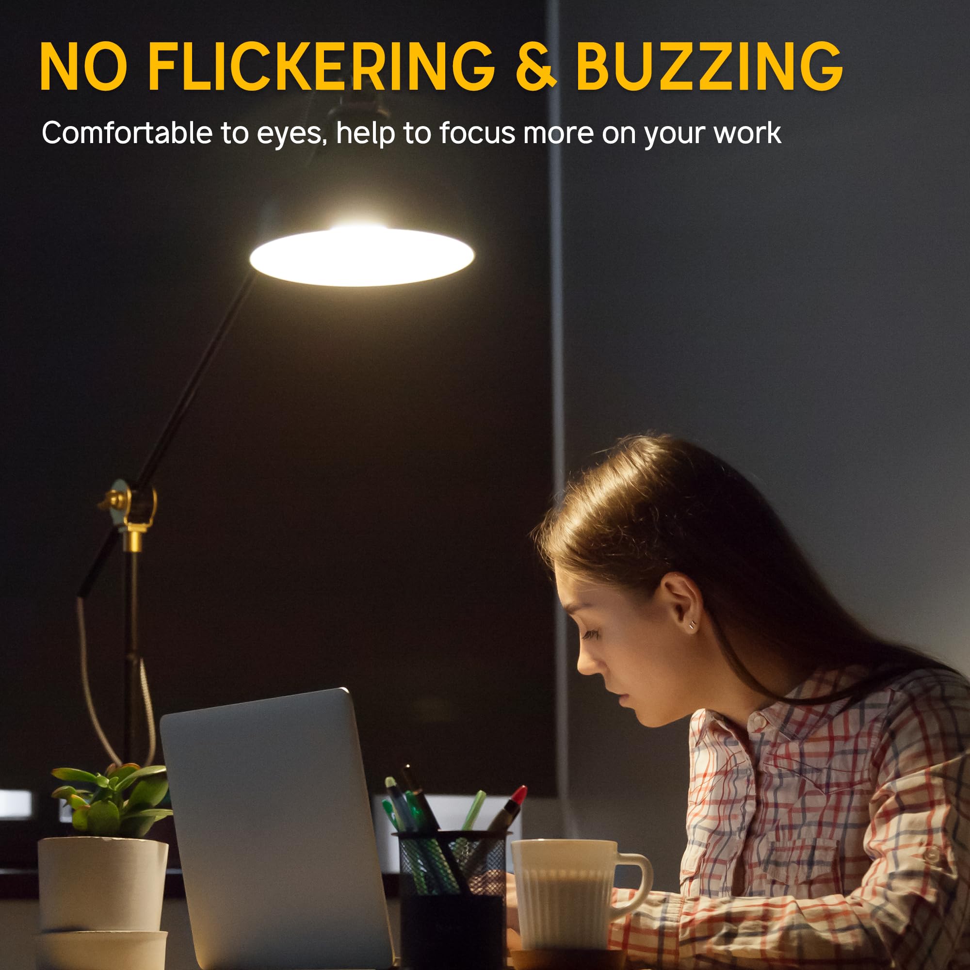Prosperbiz E12 Ceiling Fan Light Bulbs Dimmable, 60W Equivalent Led Bulb, Warm White 3000K, E12 Small Base Candelabra A15 Led Ro