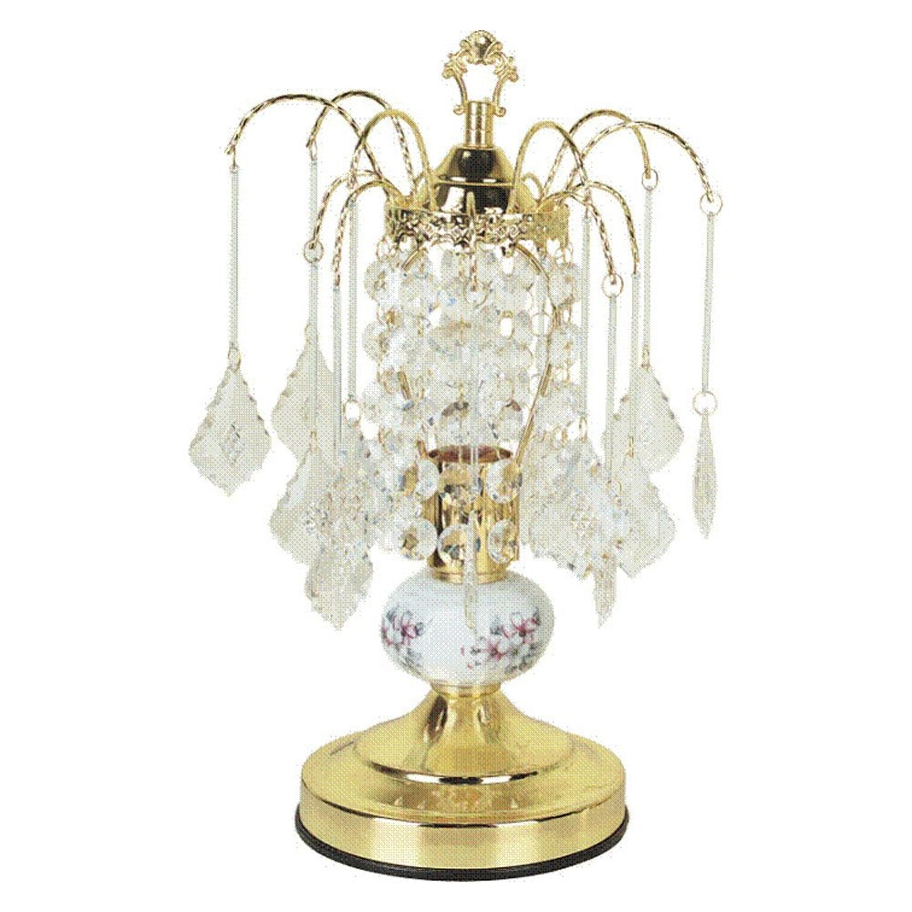 ORE International Ceramic Touch Accent Lamp, 15 x 7 x 7 inches, Gold, Model 3053
