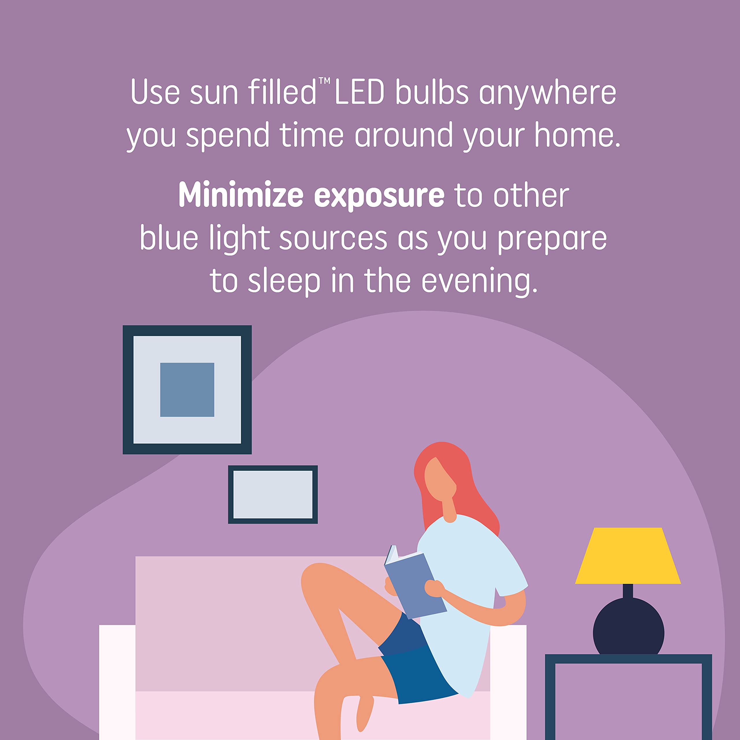 Ge Sun Filled Led Light Bulb, 60 Watt, Soft White, A21 (1 Pack)