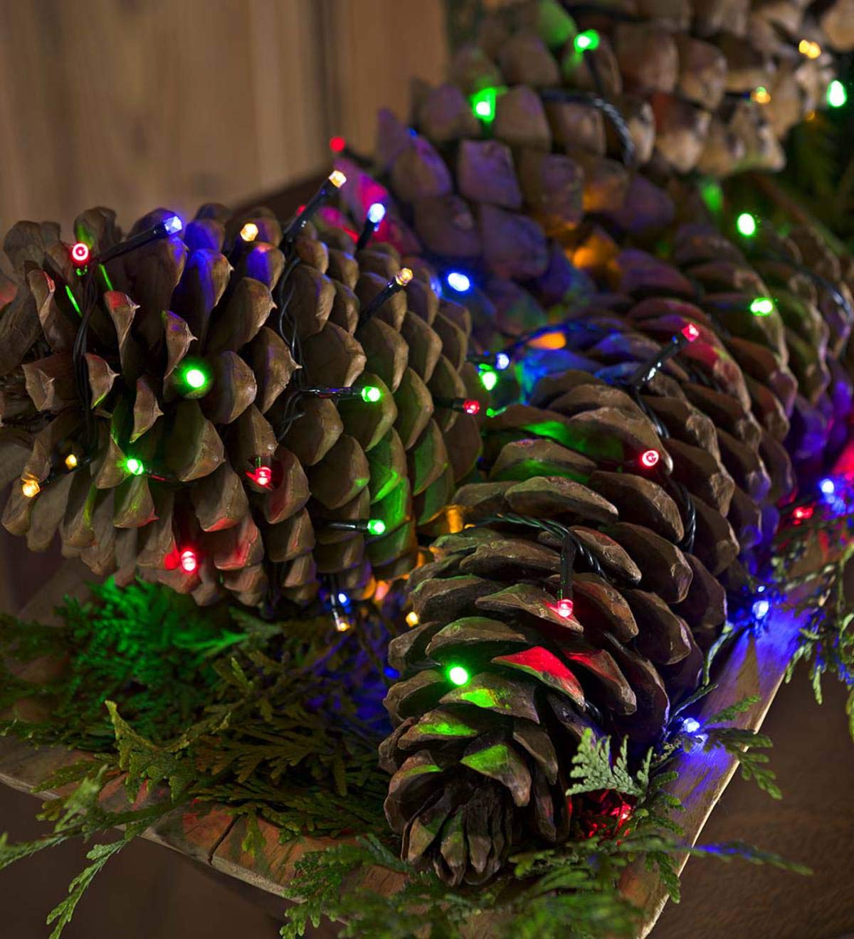 Lumineo 500 LED Multi-Colored Christmas Lights Set, Green Wire, 36 Feet, Model 781655