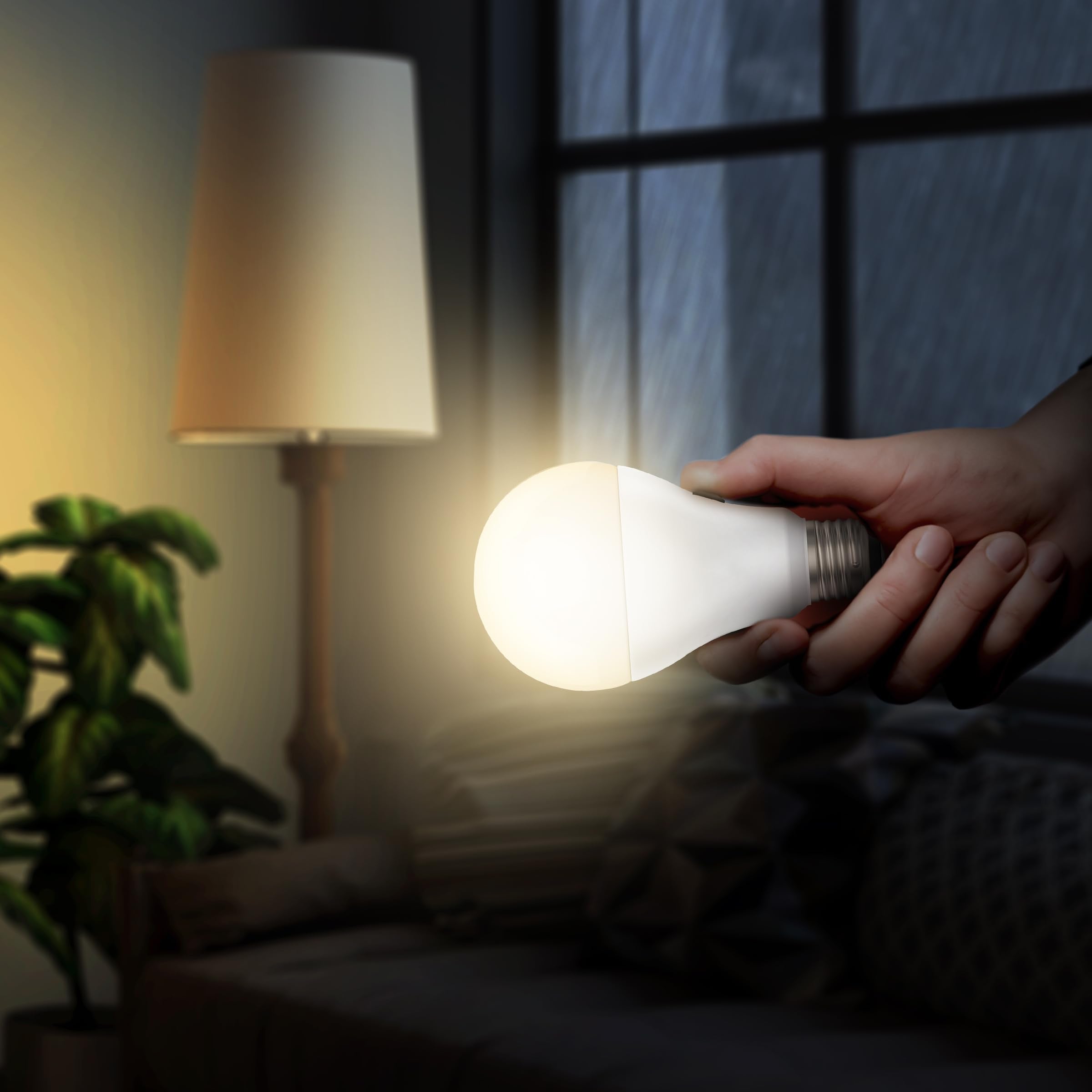 Feit Electric LED Intellibulb A21 Light Bulb - 60W Equivalent, 800 Lumen, 2700K Soft White, 15 Year Life, E26 Base,