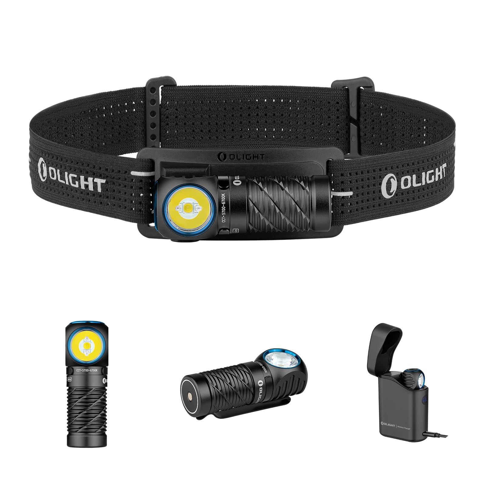 OLIGHT Perun 3 Mini Headlamp 1250 Lumens Rechargeable with Type-C Charging Box, Black, Model O-PERUN3MINIKIT-BK-300000