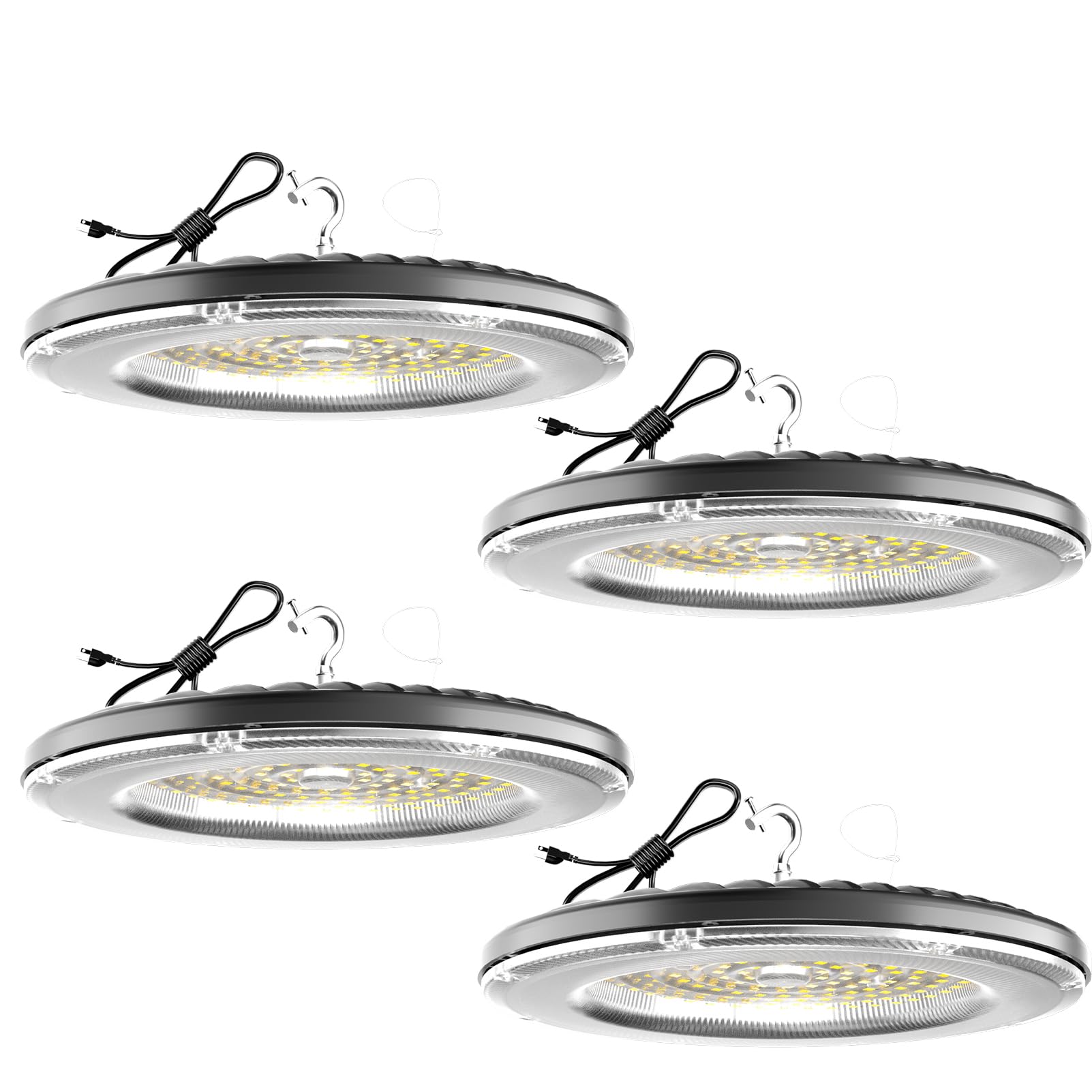 Lightdot 200W LED High Bay Light 28000LM ETL Listed 5000K Daylight Black 4Pack Model LUFO-22-4P
