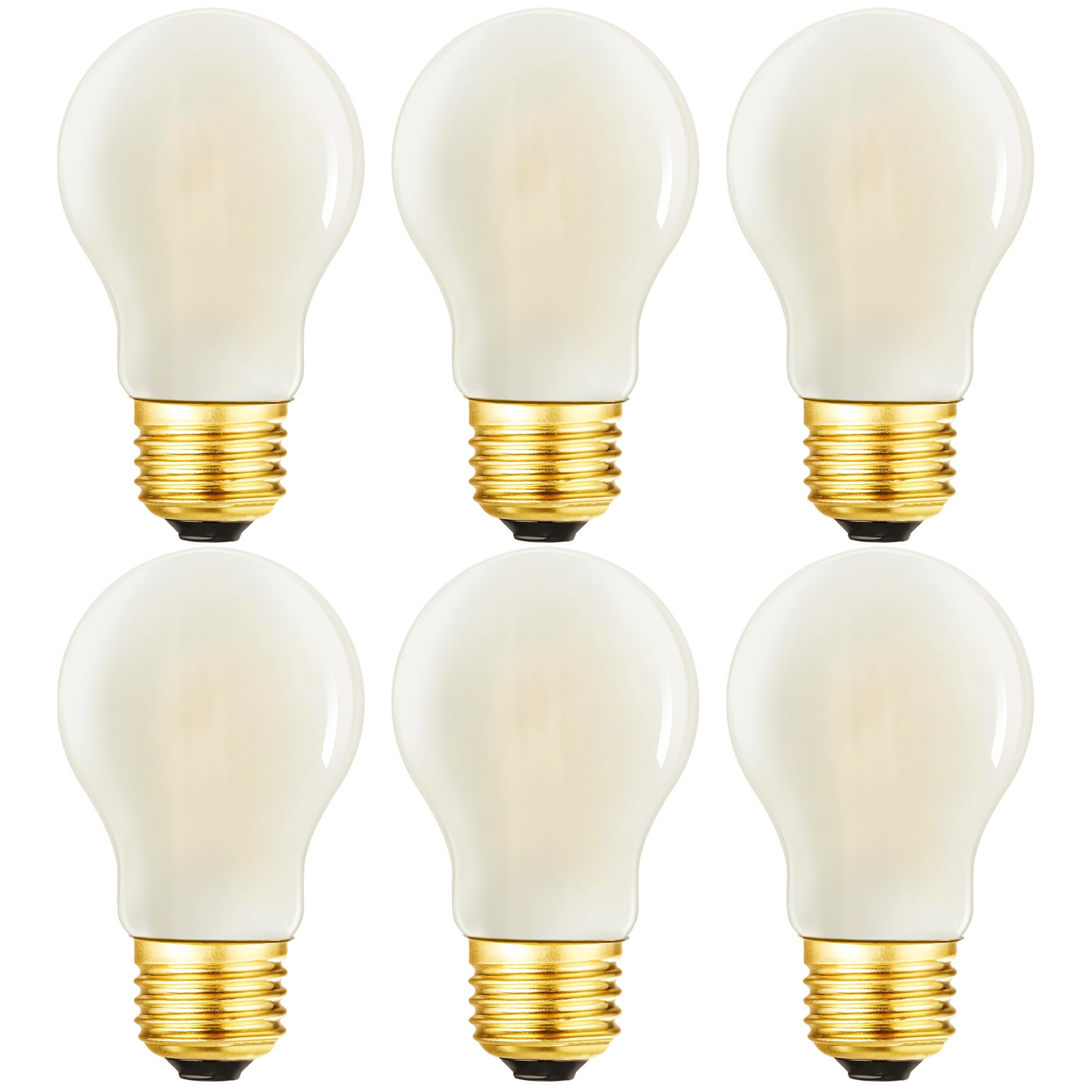 DONDDA E26 Edison Bulb 8W=75 watt Light Bulb Frosted Dimmable Warm White 2700K Edison Light Bulb 75 Watt AC120V A15 led Bulb for