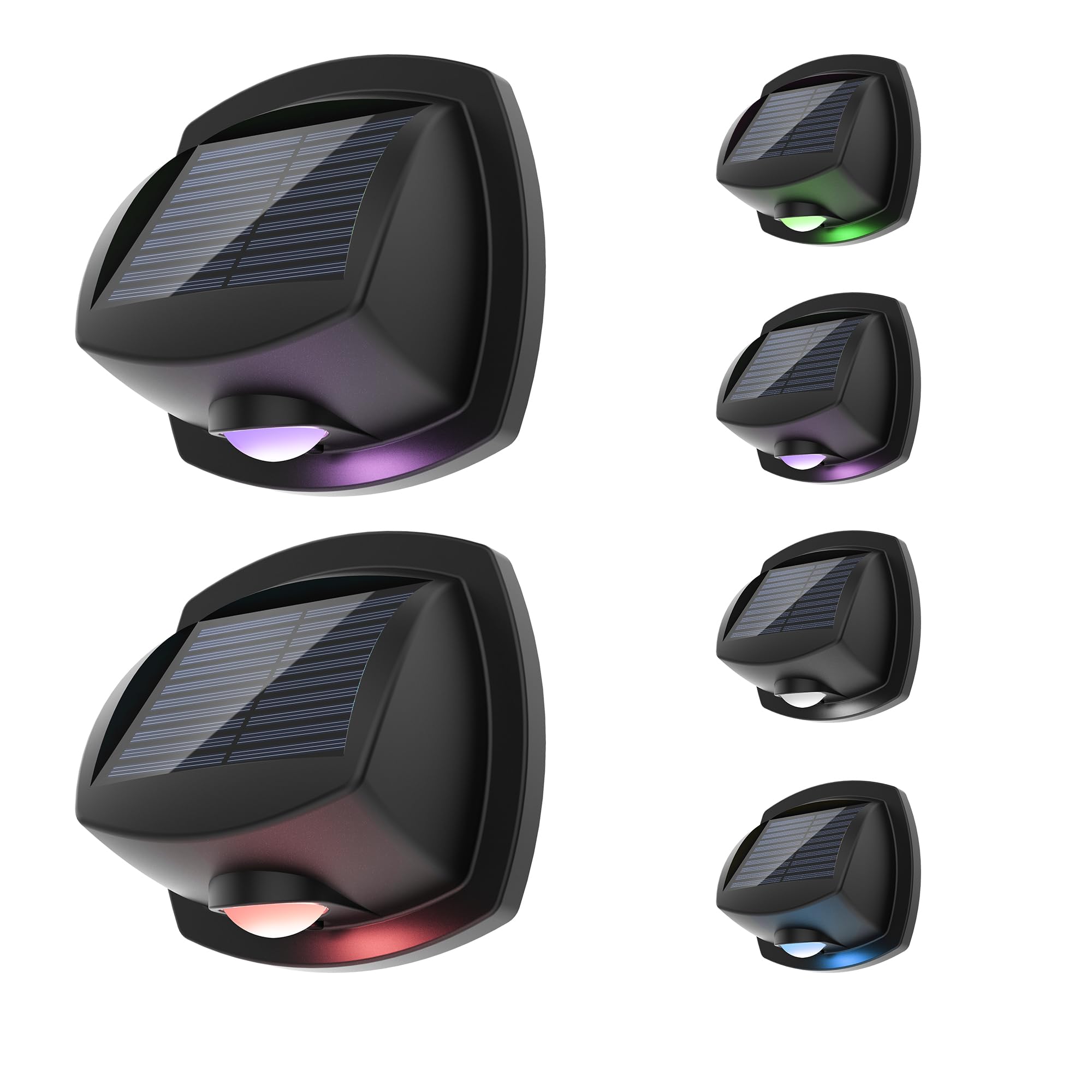 SOLPEX Solar Lights Outdoor, Waterproof IP65, RGB Multicolor LED, 11 Modes, 6 Pack, Ideal for Garden, Deck, Porch, and Fence Decor