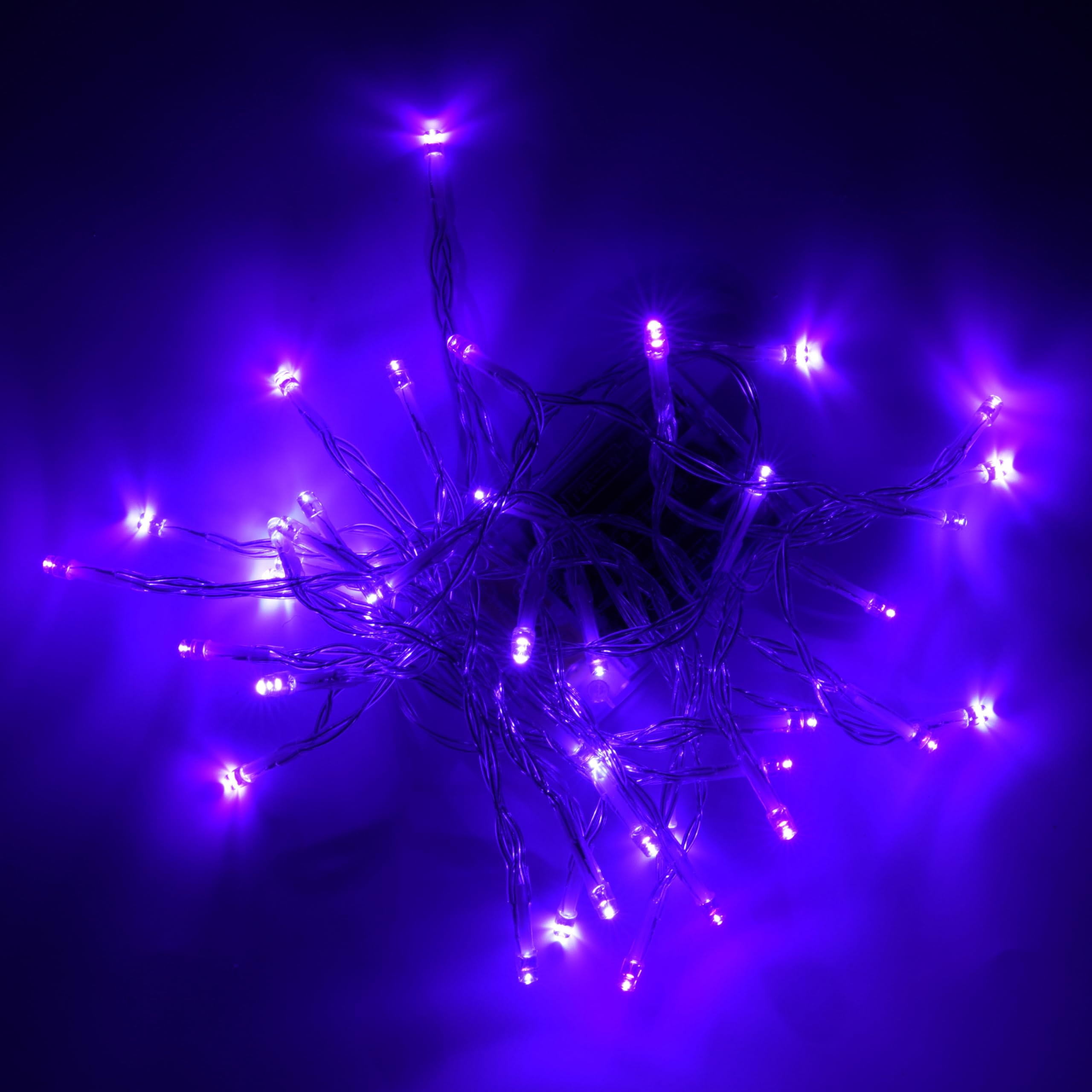 Karlling Battery Operated Fairy Lights, 13 ft, 40 LEDs, 8 Flashing Modes, Timer, Purple, Model Karlling-20230818N