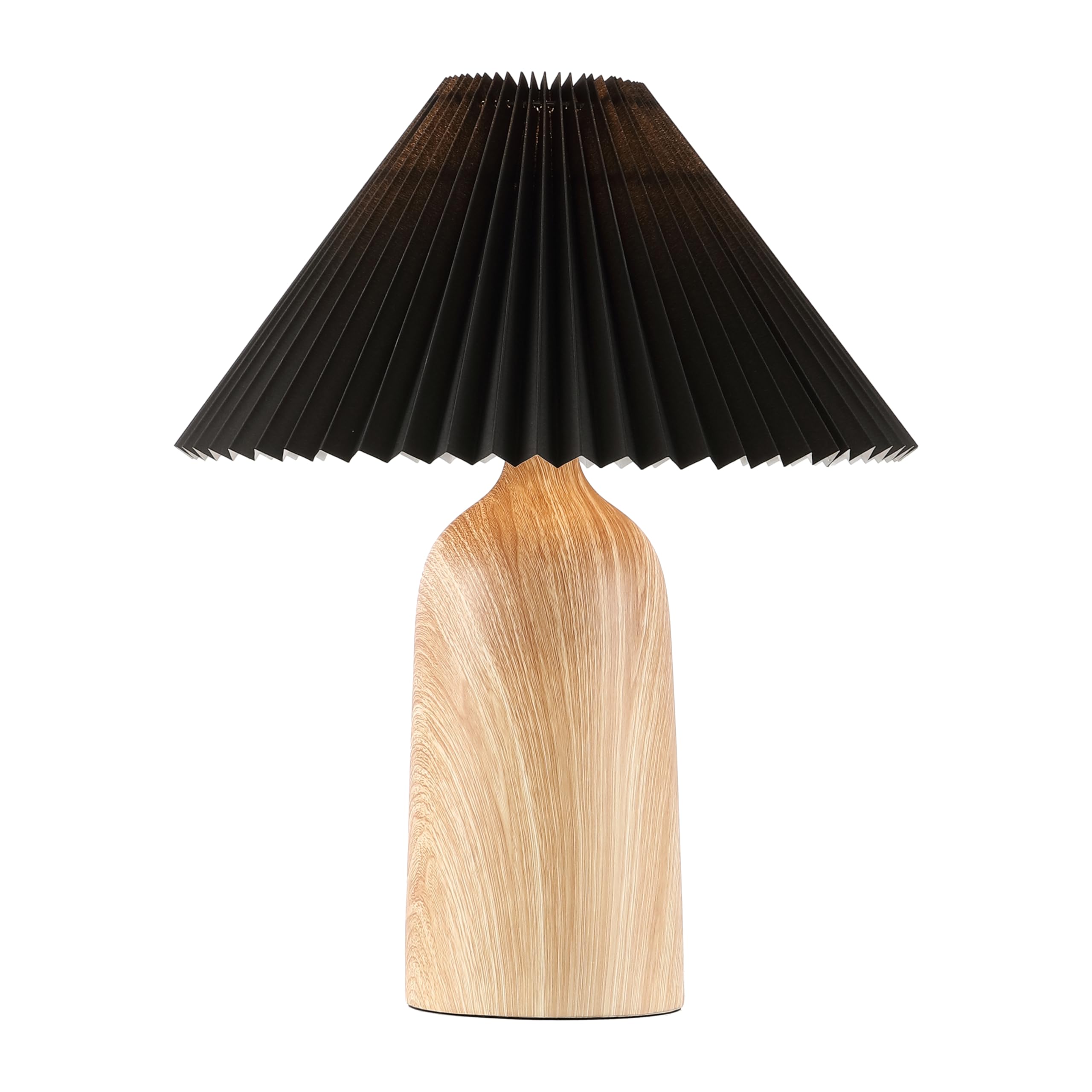 SAFAVIEH Lighting Collection Fabi Wood Resin/Black 19-inch Table Lamp (LED Bulb Included)