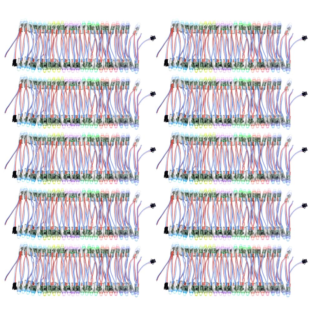 Alitove 500Pcs Ws2811 12Mm Diffused Dream Color Rgb Led Pixels Light Individually Addressable Pixels Outdoor Ip68 Waterproof Dc