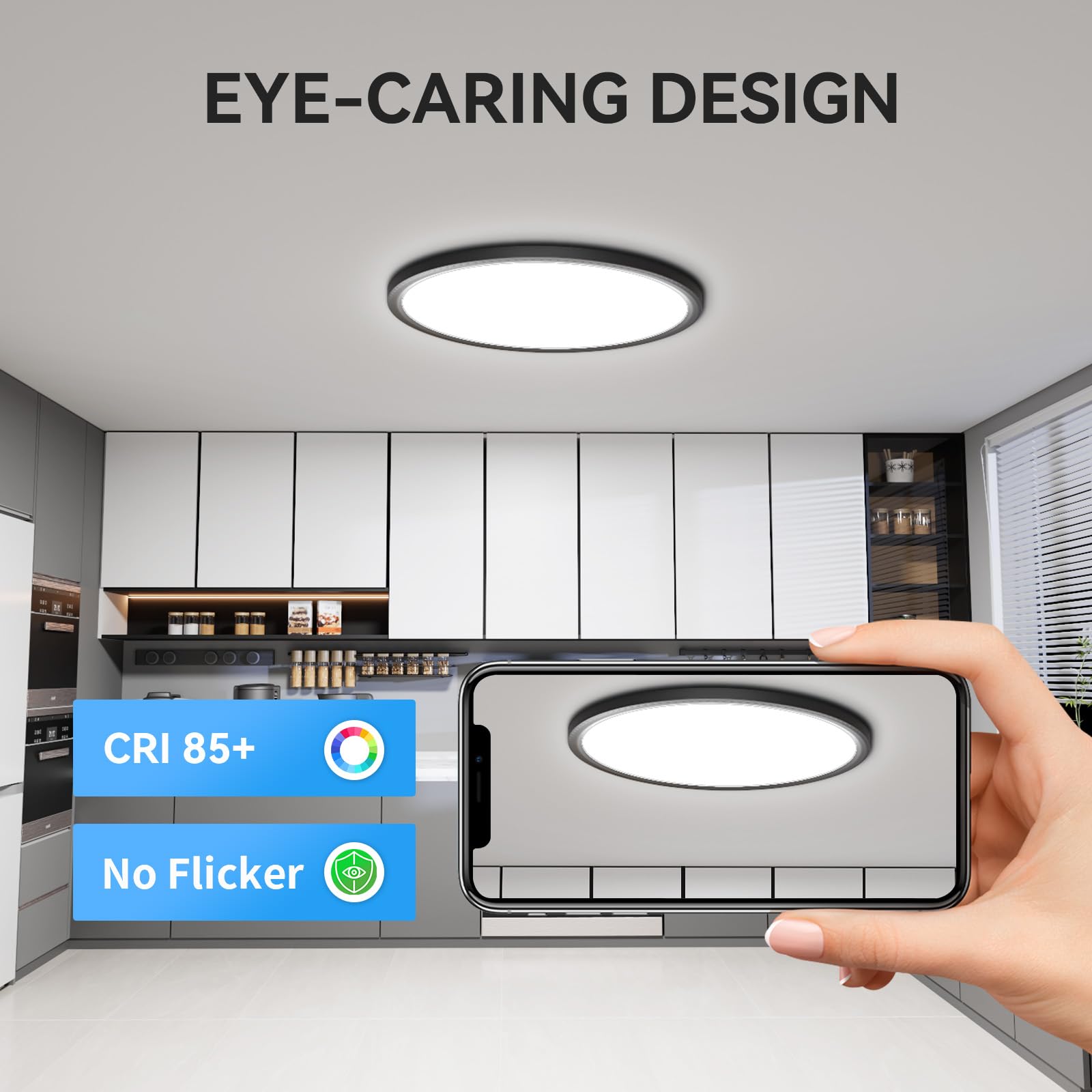 Wkoncldy 4700Lm Led Flush Mount Ceiling Light, Super Slim 16 Inch Led Ceiling Light, 5000K Led Ceiling Light For Bedroom, Living