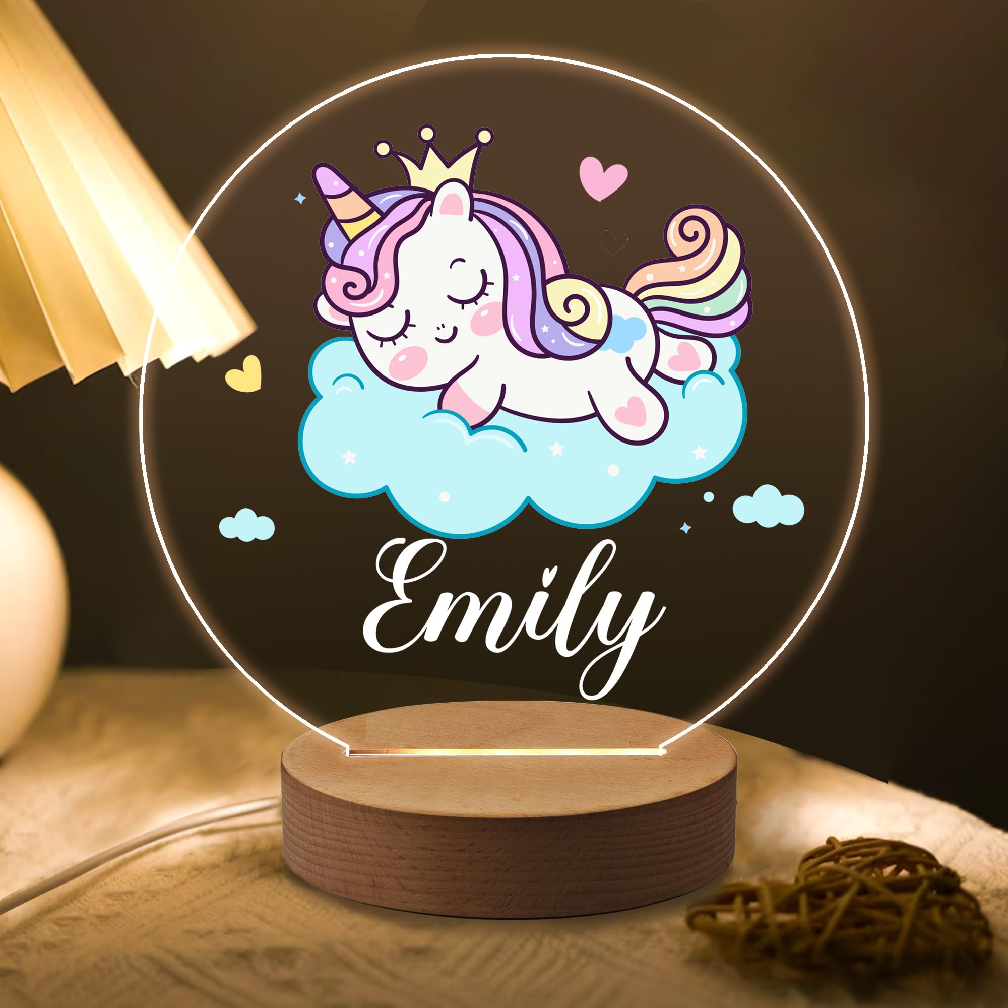 Edsg Personalized Baby Gifts For Girls & Boys - 7 Color Night Light For Kids' Nursery & Bedroom Decor - Toddler Gifts - Night La