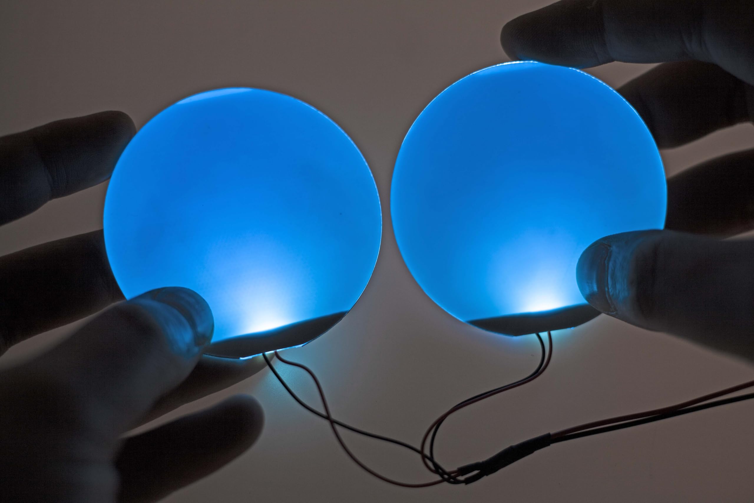 [ Round ] Ice Blue Star-Lord Decorations Led Light Flexible Helmet Lights Cosplay Diy Kit Rgb Superhero For Men Gifts