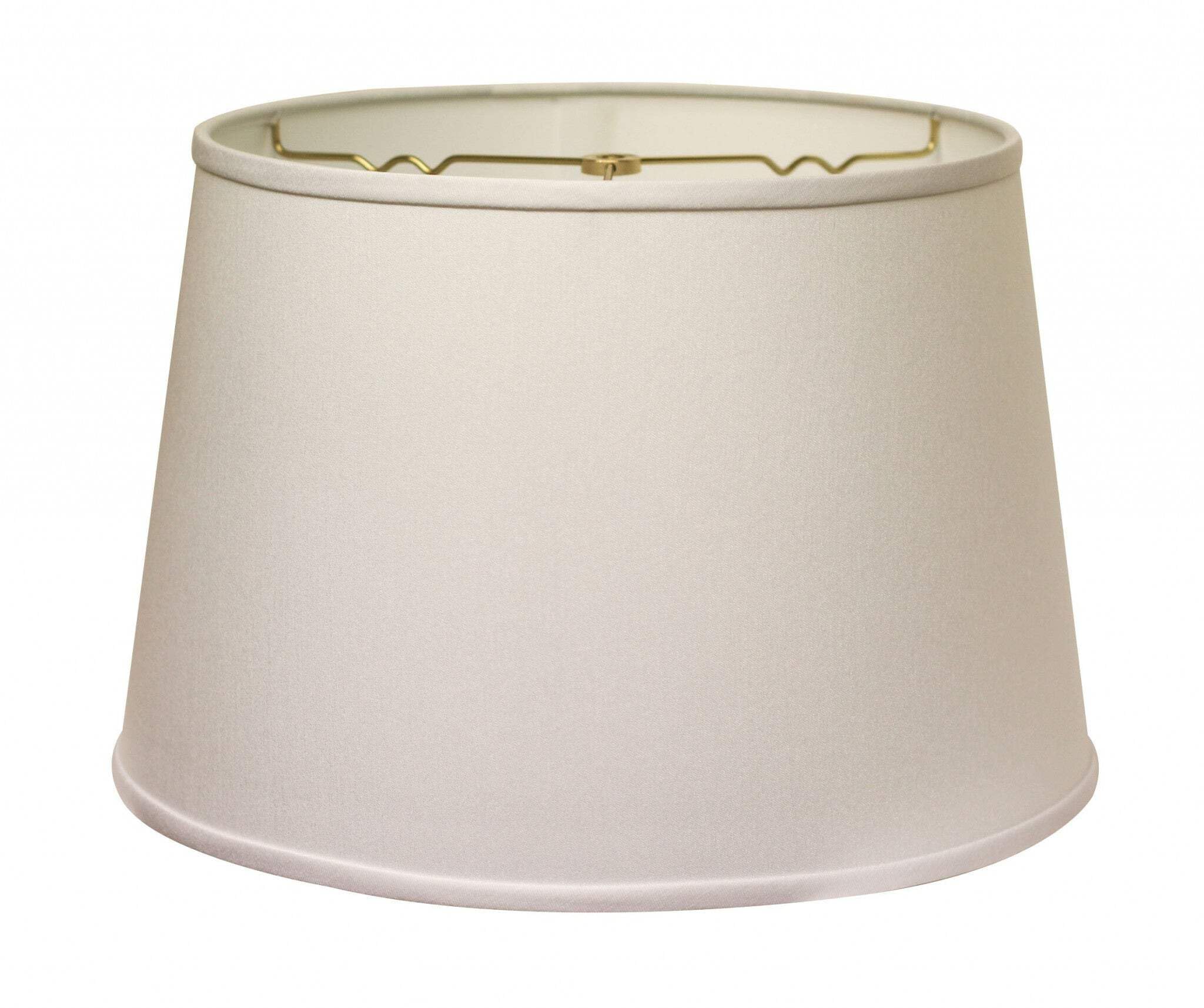 Homeroots 470261 14 In. Rounded Empire Slanted No Slub Lampshade - White