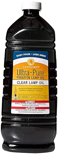 Lamplight Lf60001 Ultra-Pure Liquid Paraffin Indoor Use, Sootless, Smokeless And Odorless, Emergency Kit Lamp Oil, 100 Fl Oz (Pack Of 1), Clear
