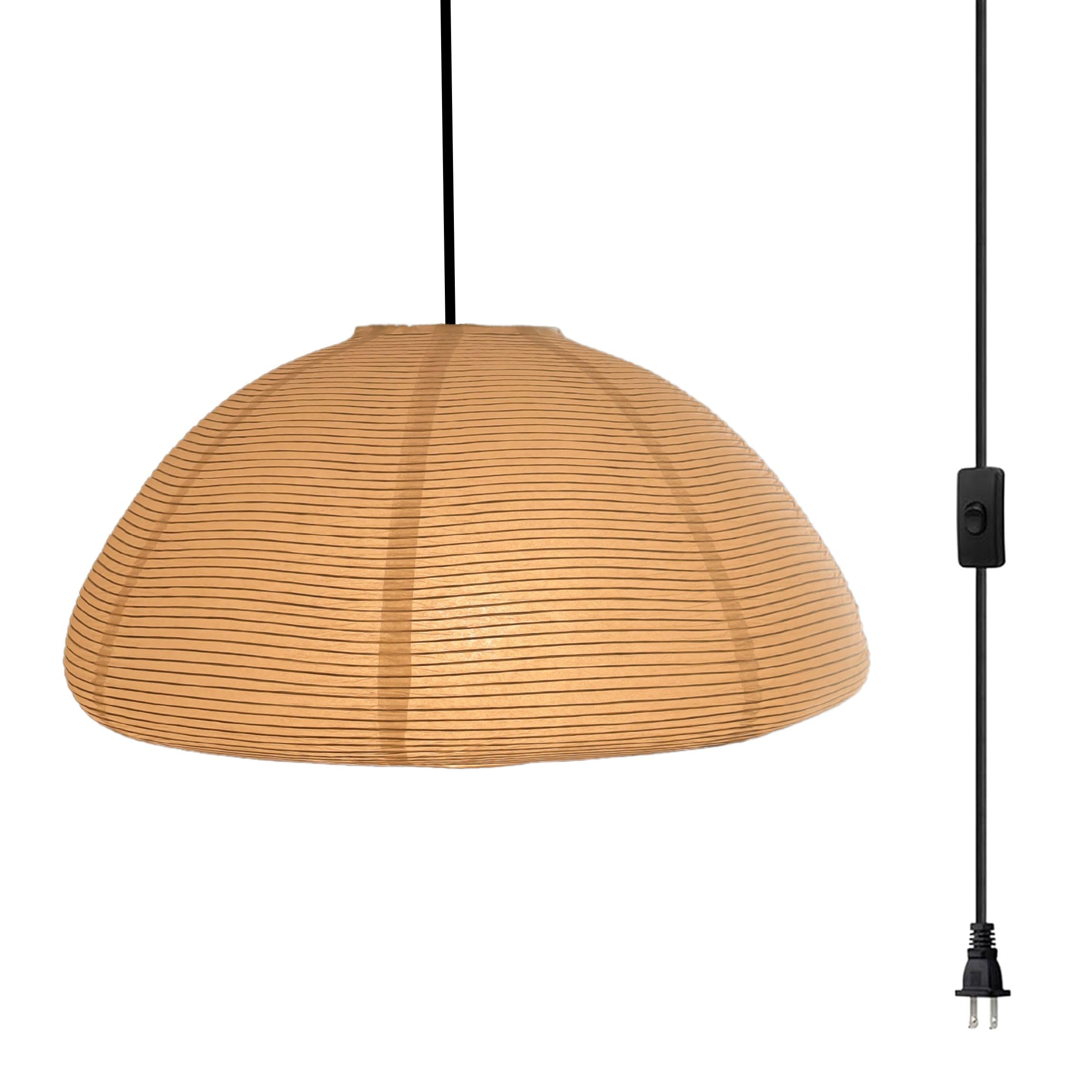 Nogy Rice Paper Lantern Lamp • Paper Lantern With Light - Ambient Lighting With Rice Paper Lamp Shade, Perfect For Home Decor, Easy Installation (Plug-In)