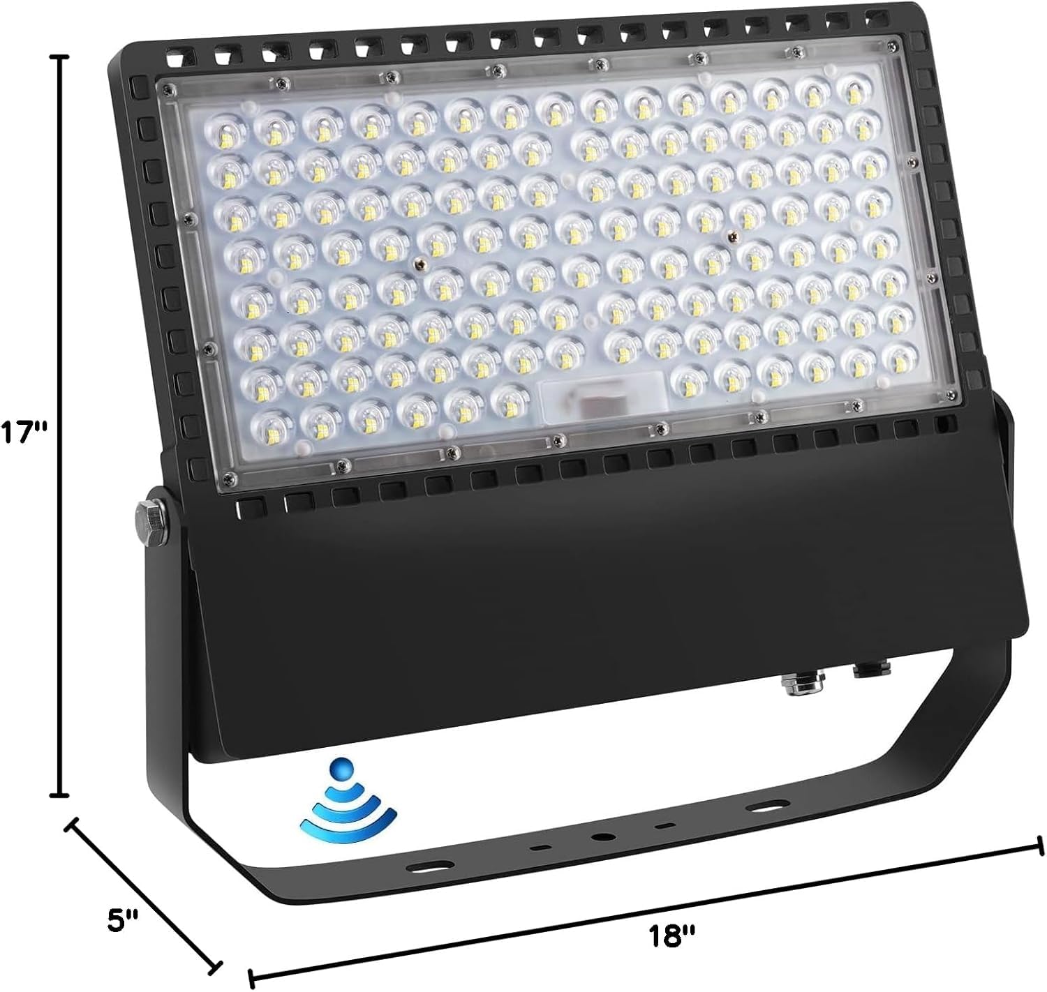 Juyace 240W LED Flood Light, Dusk to Dawn, 5000K, IP65, Aluminum, Black, Model KU203-P for Outdoor Lighting