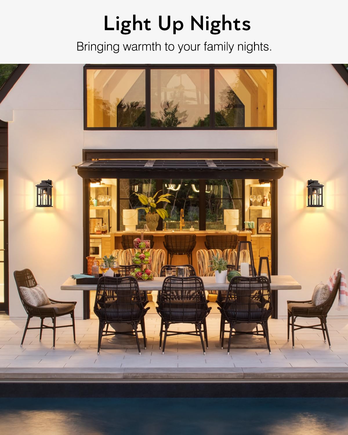 Opaxis Anti-Rust Dusk To Dawn Outside Lights  2-Pack Oil Rubbed Bronze Exterior Lighting Fixtures  Easy-To-Install Waterproof Modern Outdoor Wall Light For Porch  Garage  Front Door