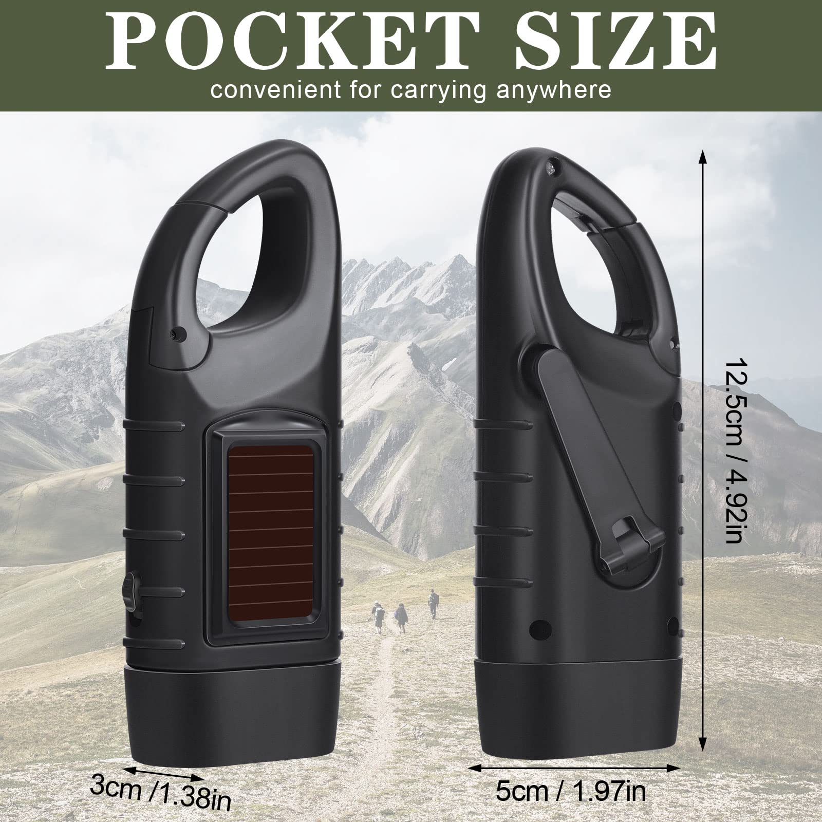 Leelosp 9 Pieces Hand Crank Flashlight Solar Powered Flashlight For Emergencies Dynamo Rechargeable Led Survival Light For Outdo