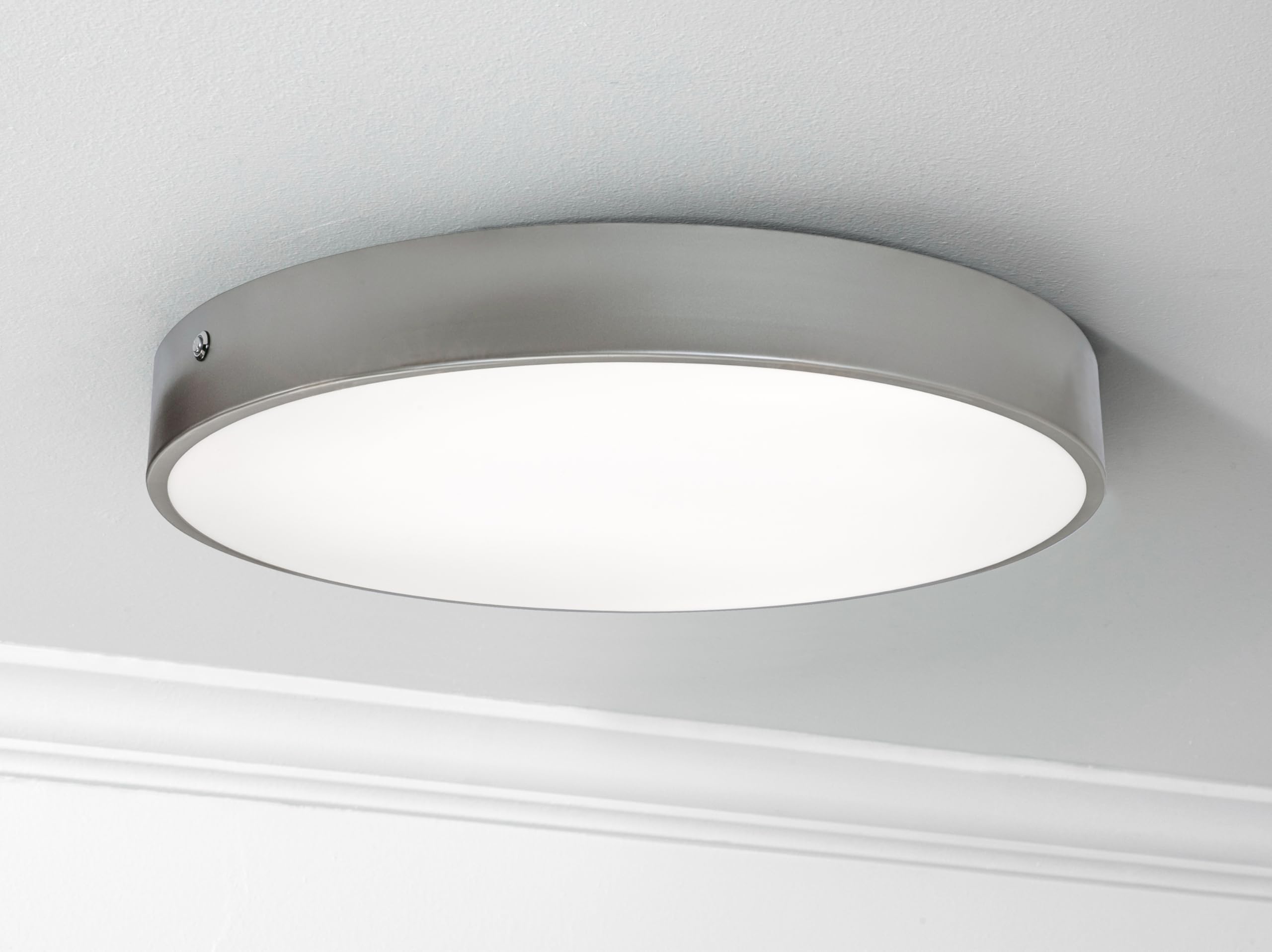 Afx Bailey 19'' Led Flush Mount - Satin Nickel